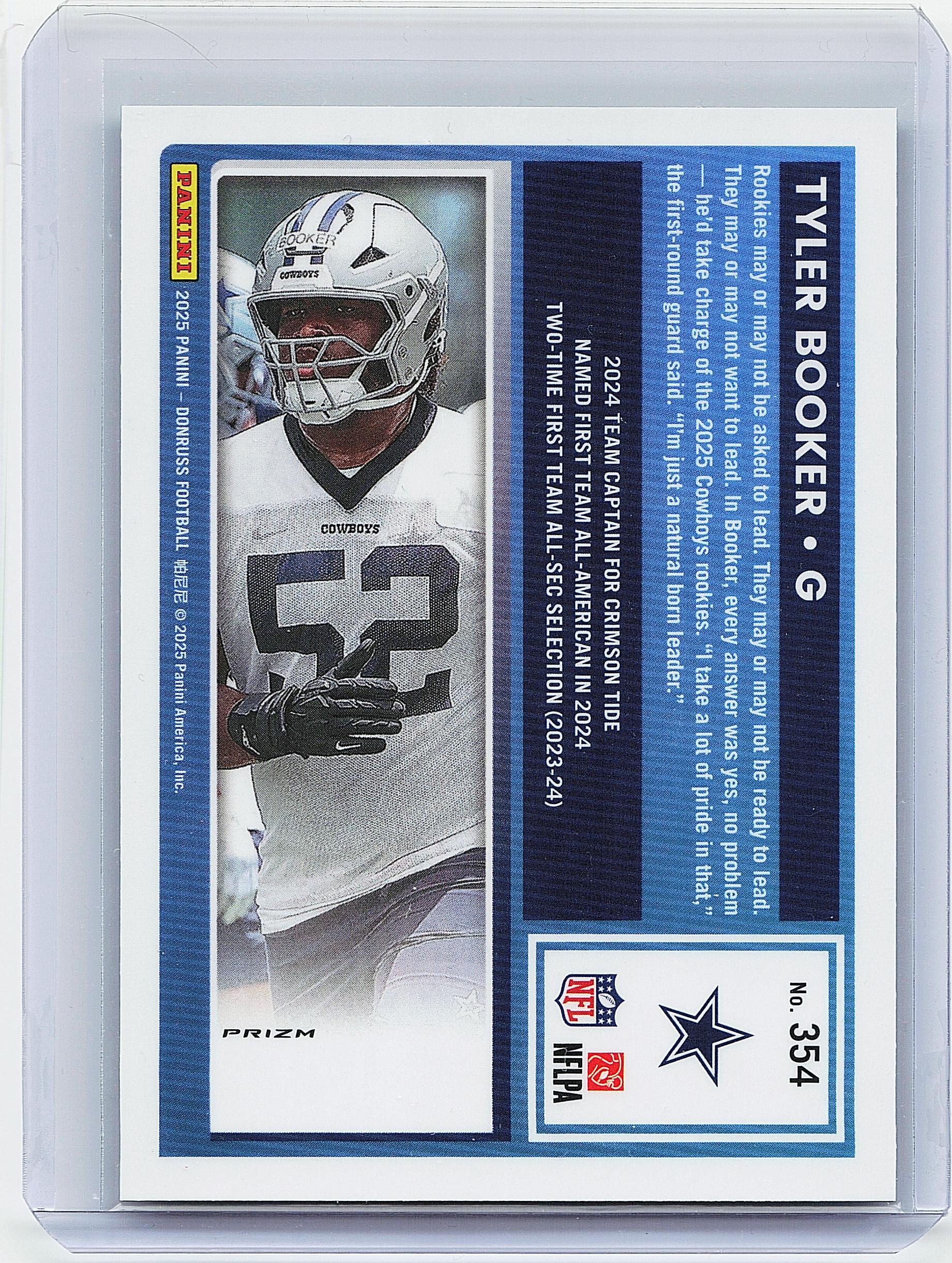 2025 Donruss #354 Tyler Booker Optic Rated Rookies Preview Green Velocity