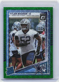 2025 Donruss #354 Tyler Booker Optic Rated Rookies Preview Green Velocity