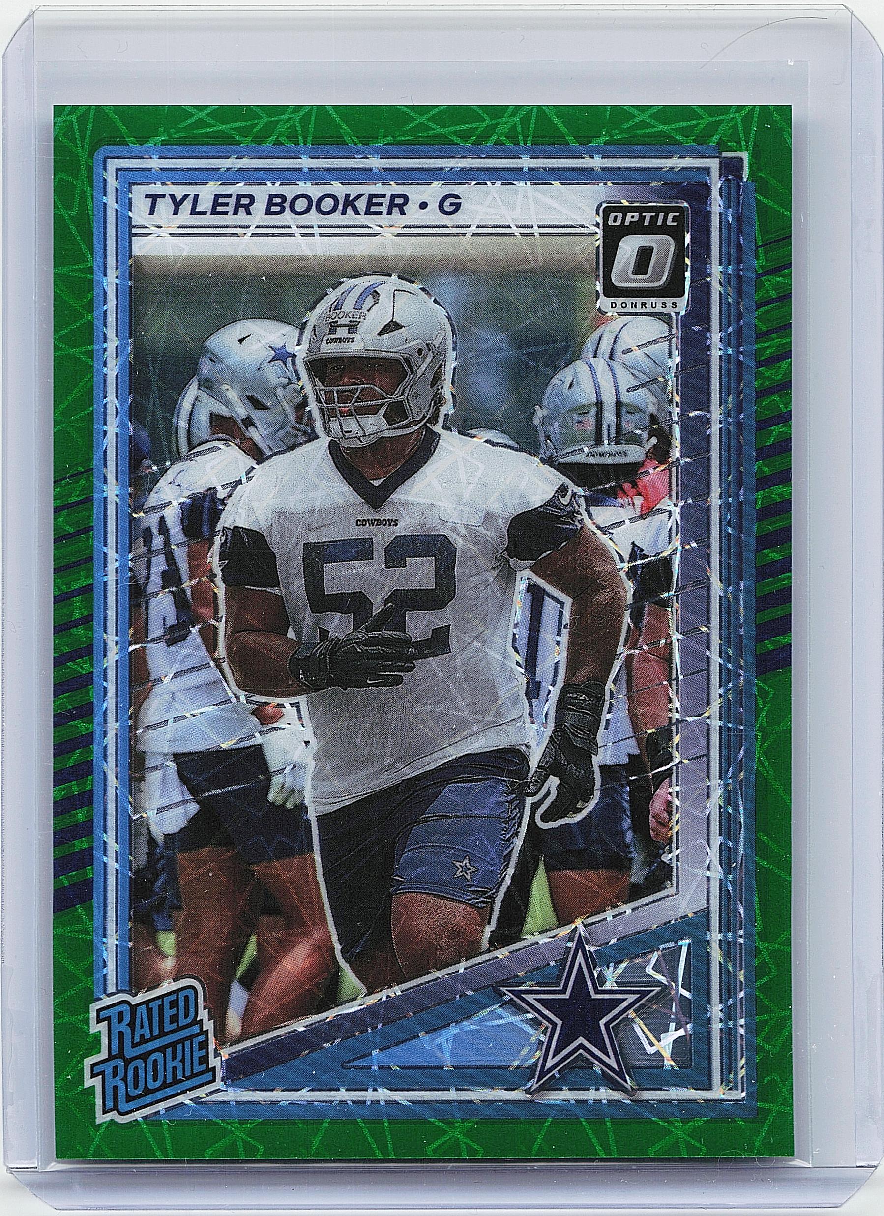 2025 Donruss #354 Tyler Booker Optic Rated Rookies Preview Green Velocity