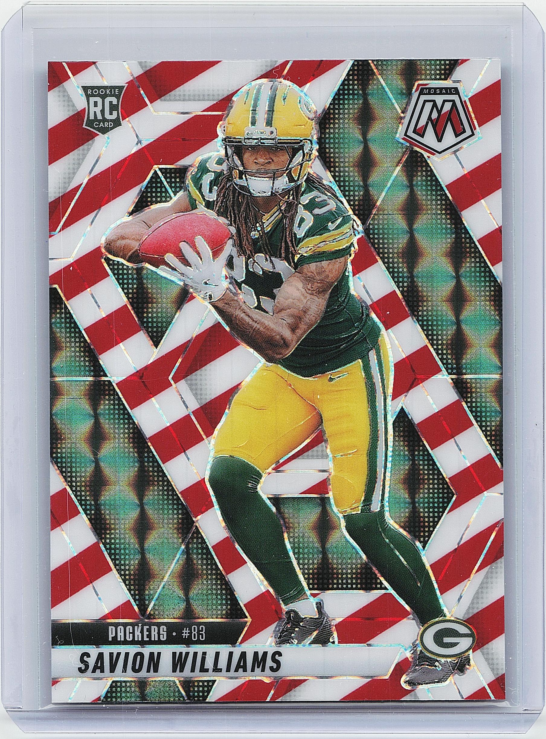 2025 Panini Mosaic #303 Savion Williams Mosaic Red and White Stripe