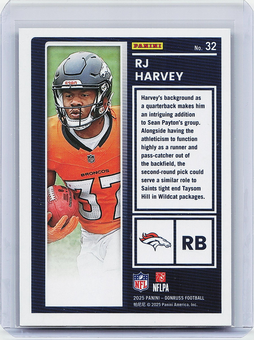 2025 Donruss #32 RJ Harvey The Rookies
