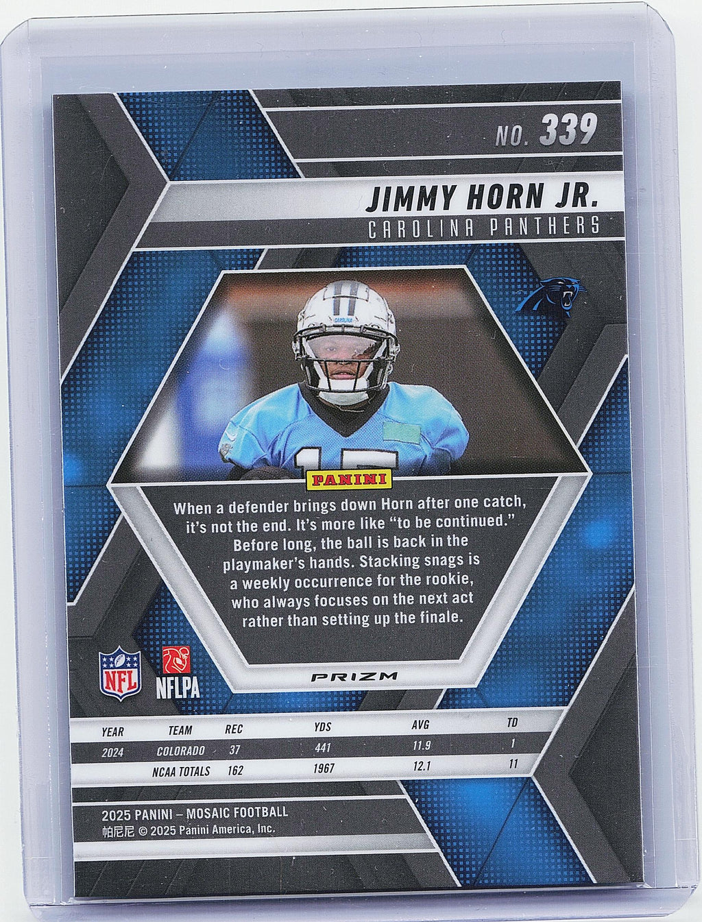2025 Panini Mosaic #339 Jimmy Horn Jr. Mosaic Green