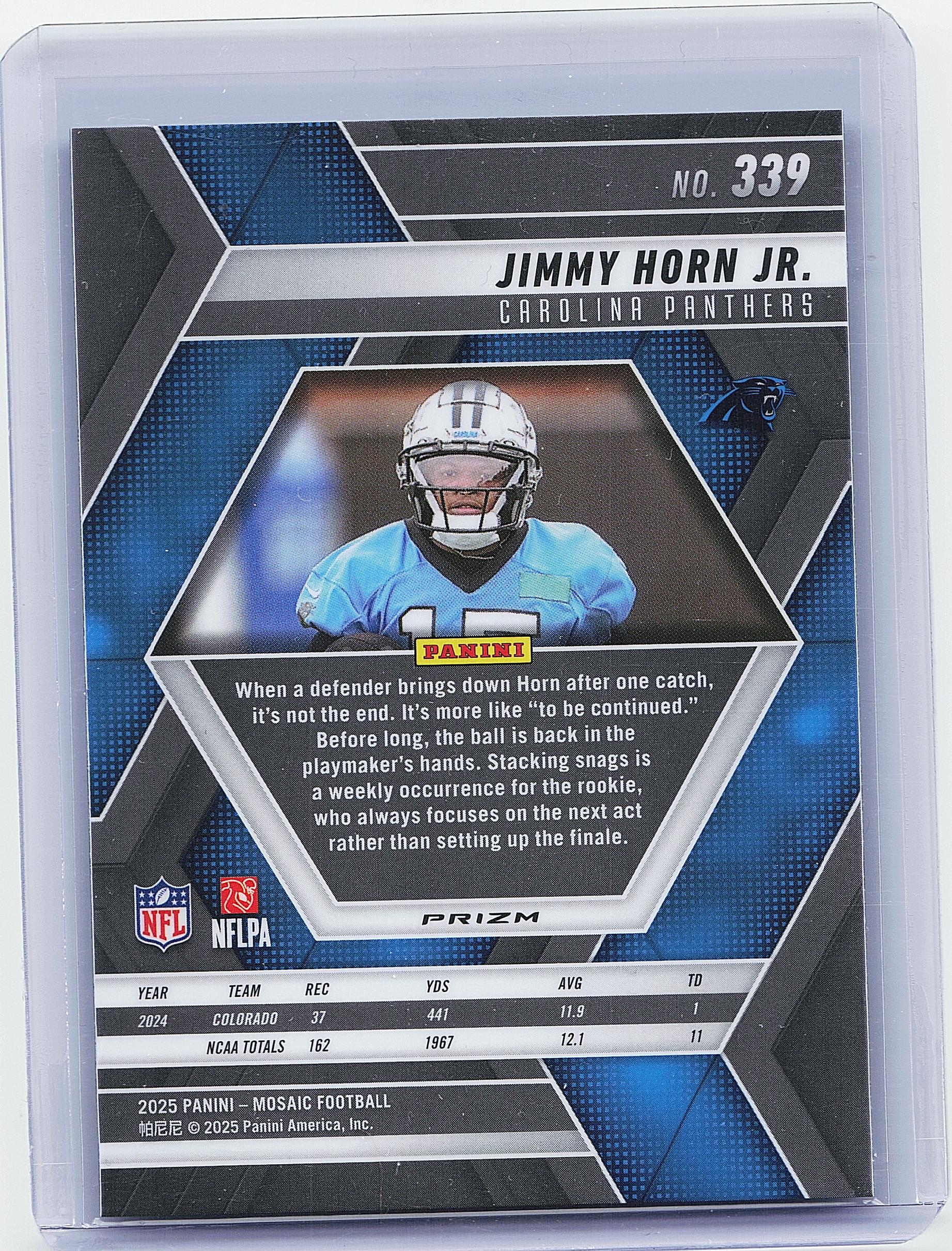 2025 Panini Mosaic #339 Jimmy Horn Jr. Mosaic Green