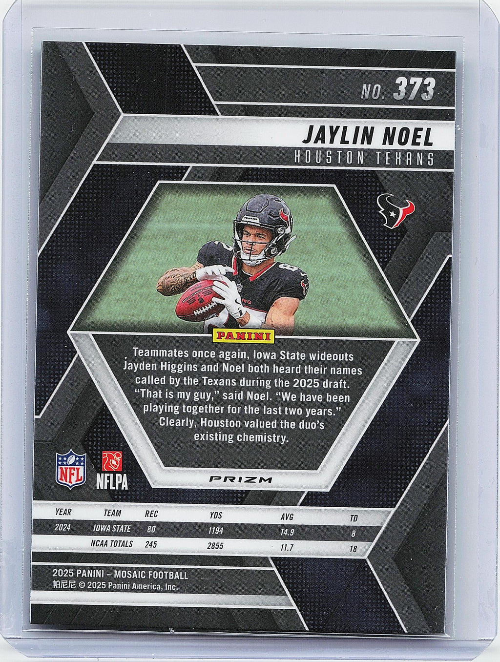 2025 Panini Mosaic #373 Jaylin Noel Mosaic Green