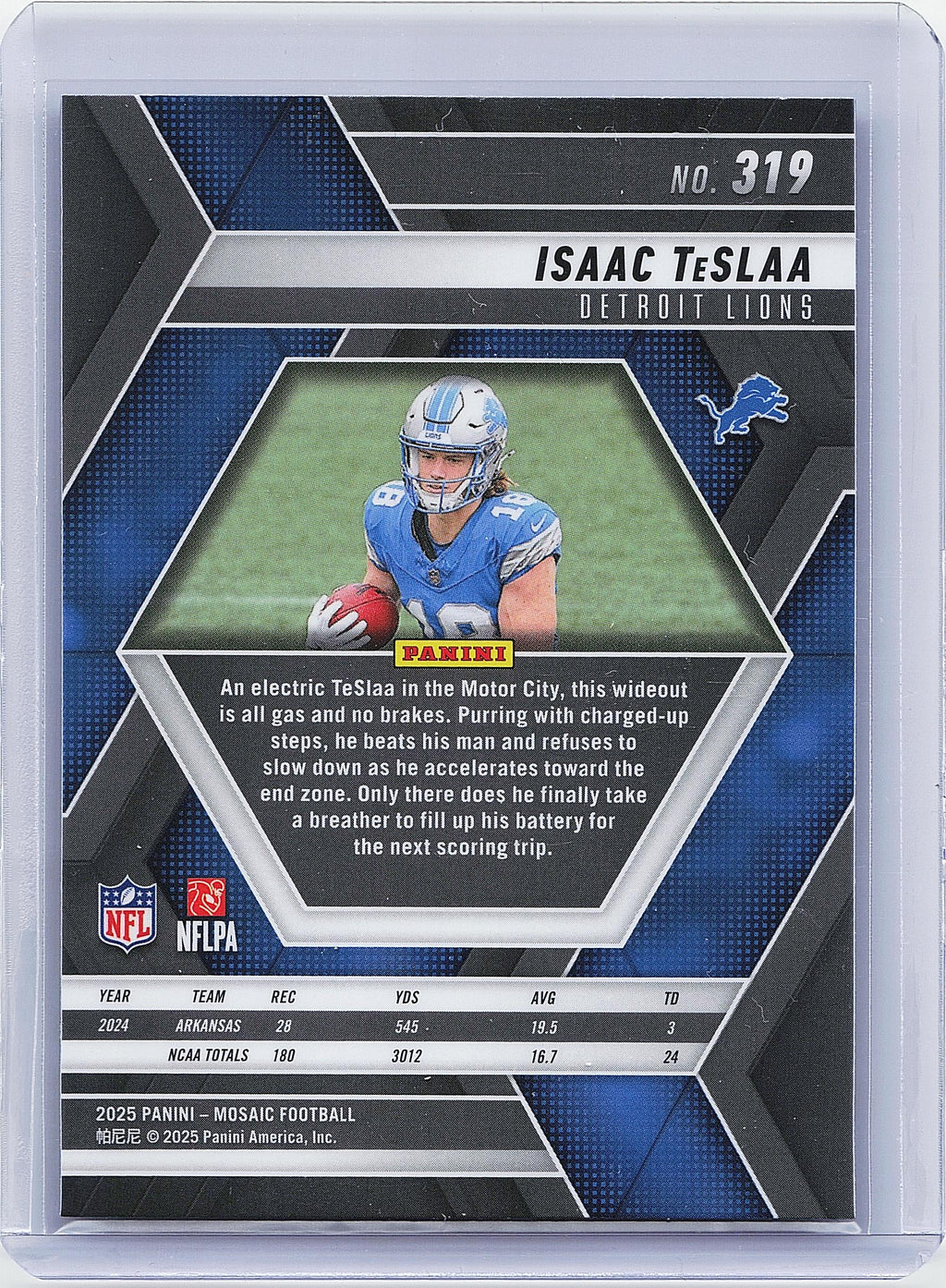 2025 Panini Mosaic #319 Isaac TeSlaa