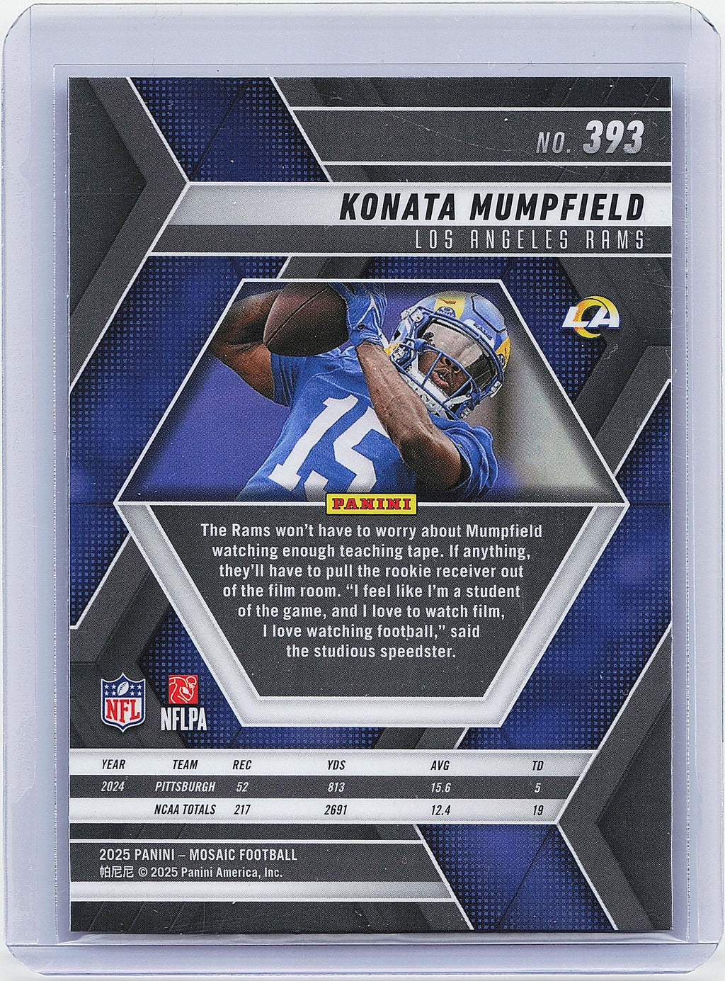 2025 Panini Mosaic #393 Konata Mumpfield