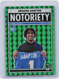 2025 Panini Mosaic #20 Omarion Hampton Notoriety Mosaic Green