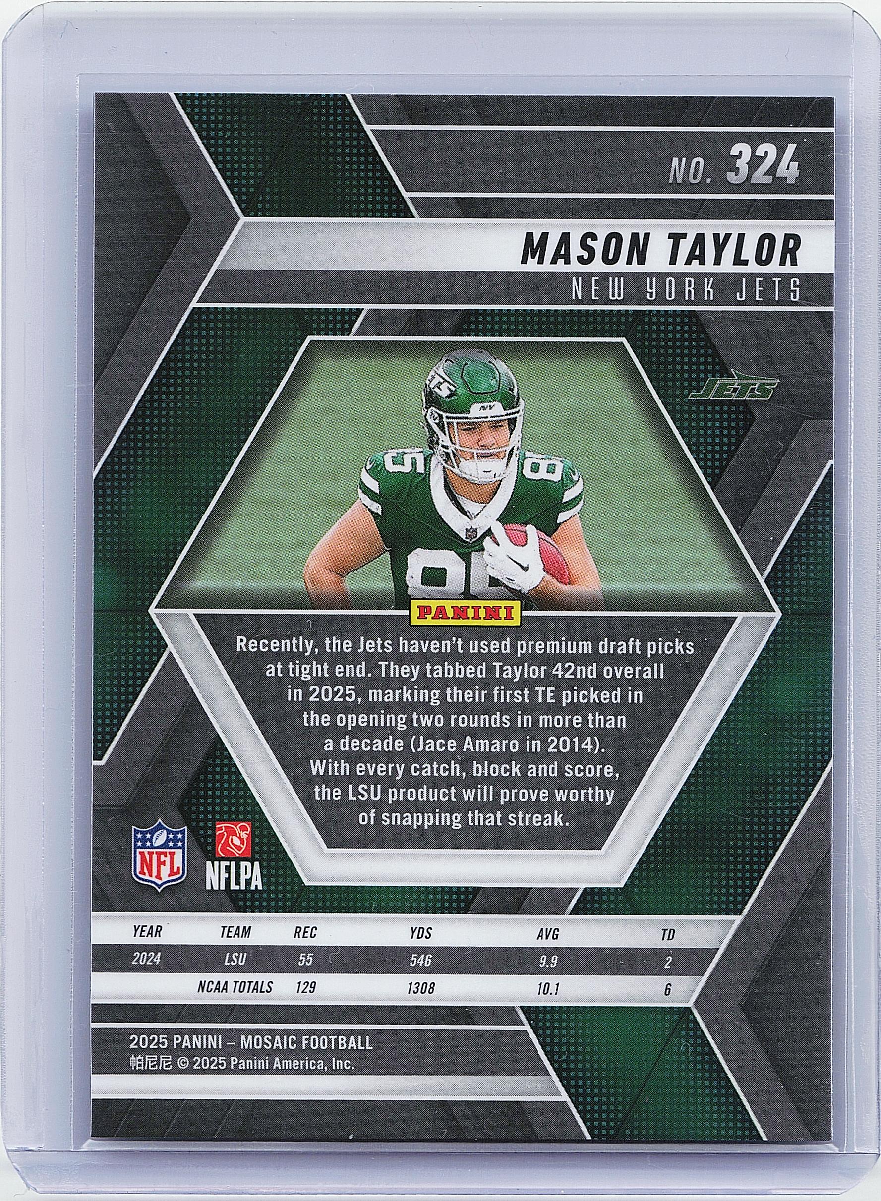 2025 Panini Mosaic #324 Mason Taylor