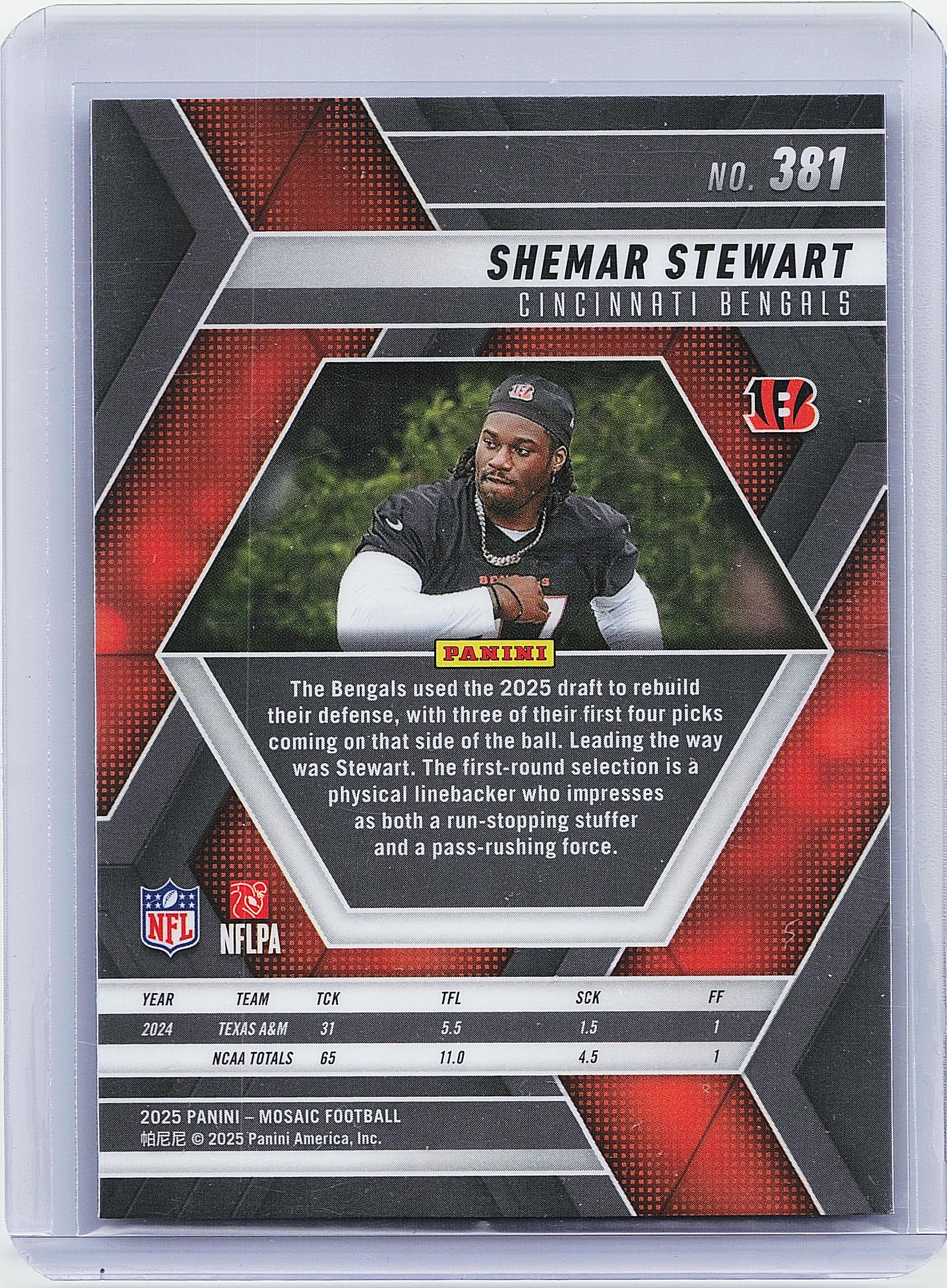 2025 Panini Mosaic #381 Shemar Stewart