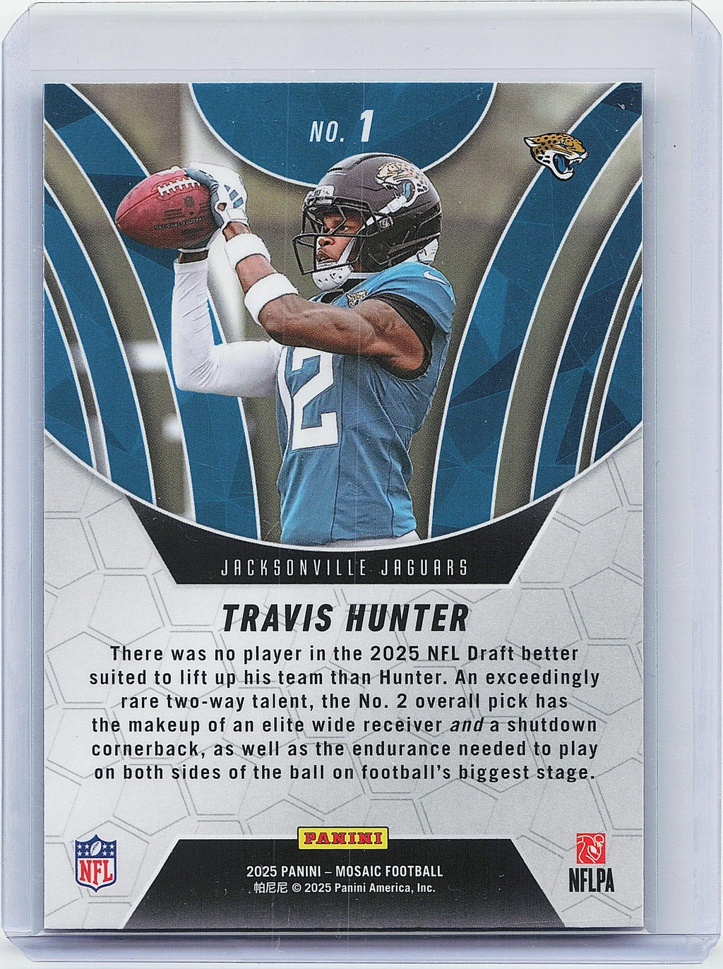 2025 Panini Mosaic #1 Travis Hunter Elevate