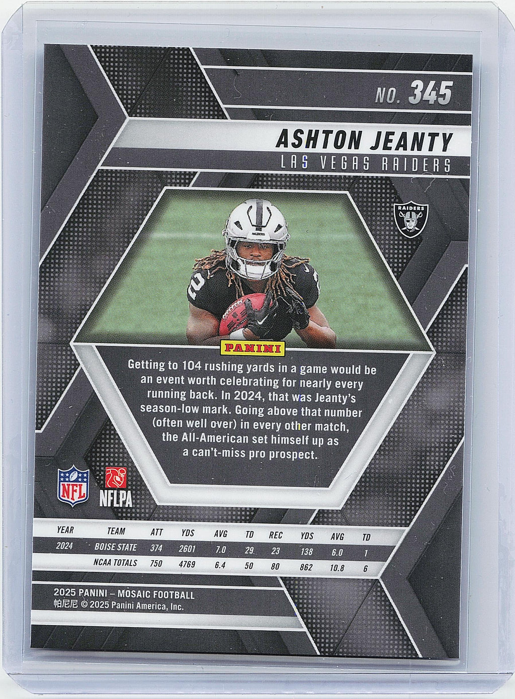 2025 Panini Mosaic #345 Ashton Jeanty