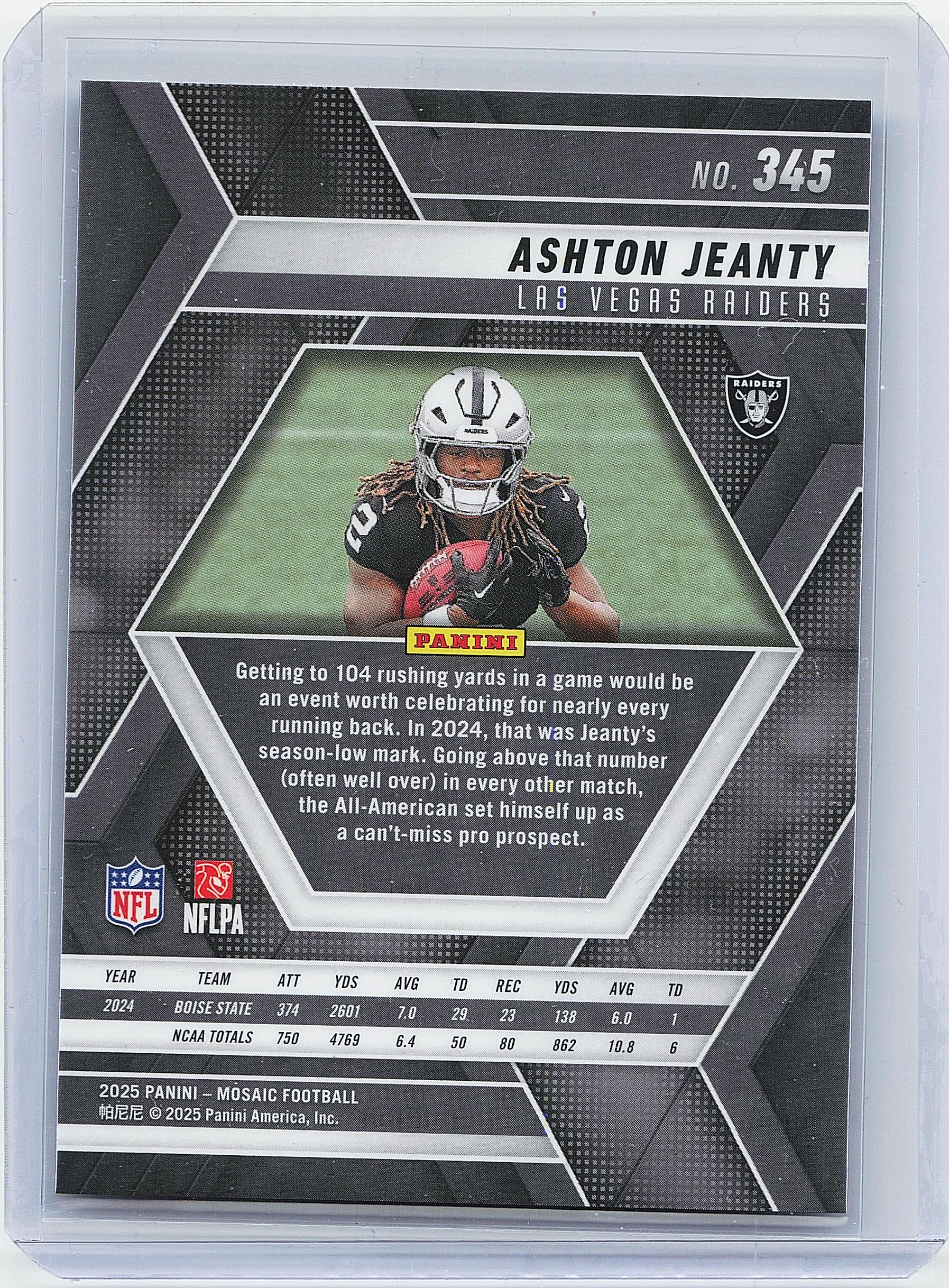 2025 Panini Mosaic #345 Ashton Jeanty