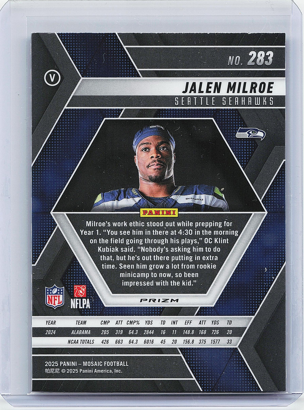 2025 Panini Mosaic #283 Jalen Milroe Mosaic