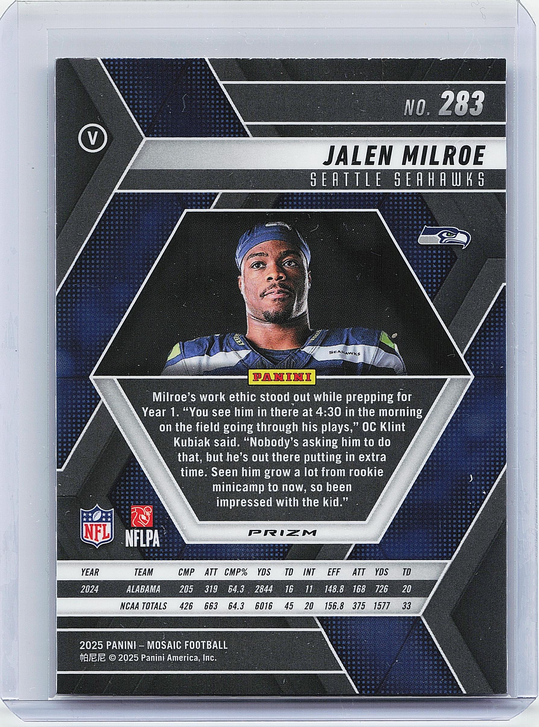 2025 Panini Mosaic #283 Jalen Milroe Mosaic