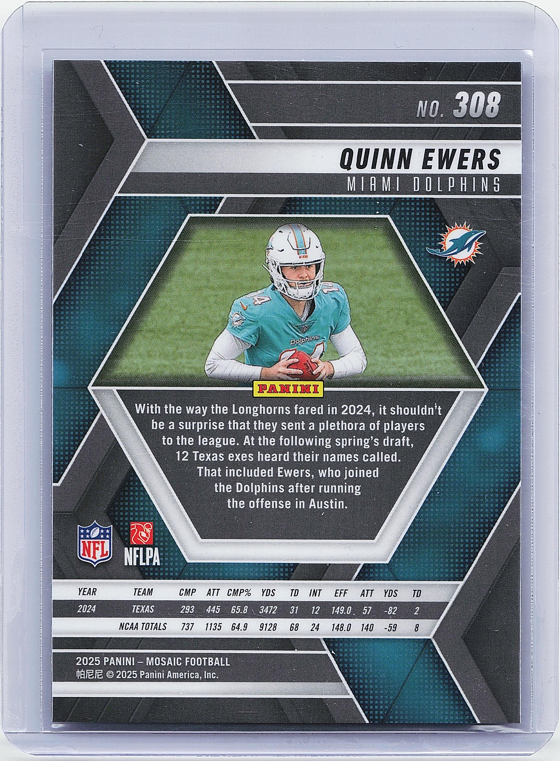 2025 Panini Mosaic #308 Quinn Ewers