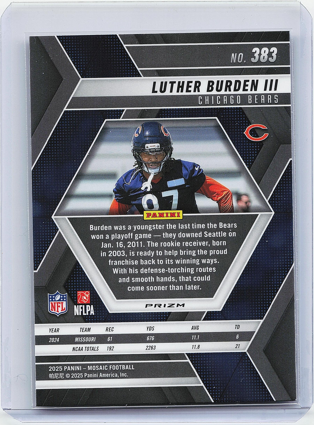 2025 Panini Mosaic #383 Luther Burden III Mosaic Camo Pink