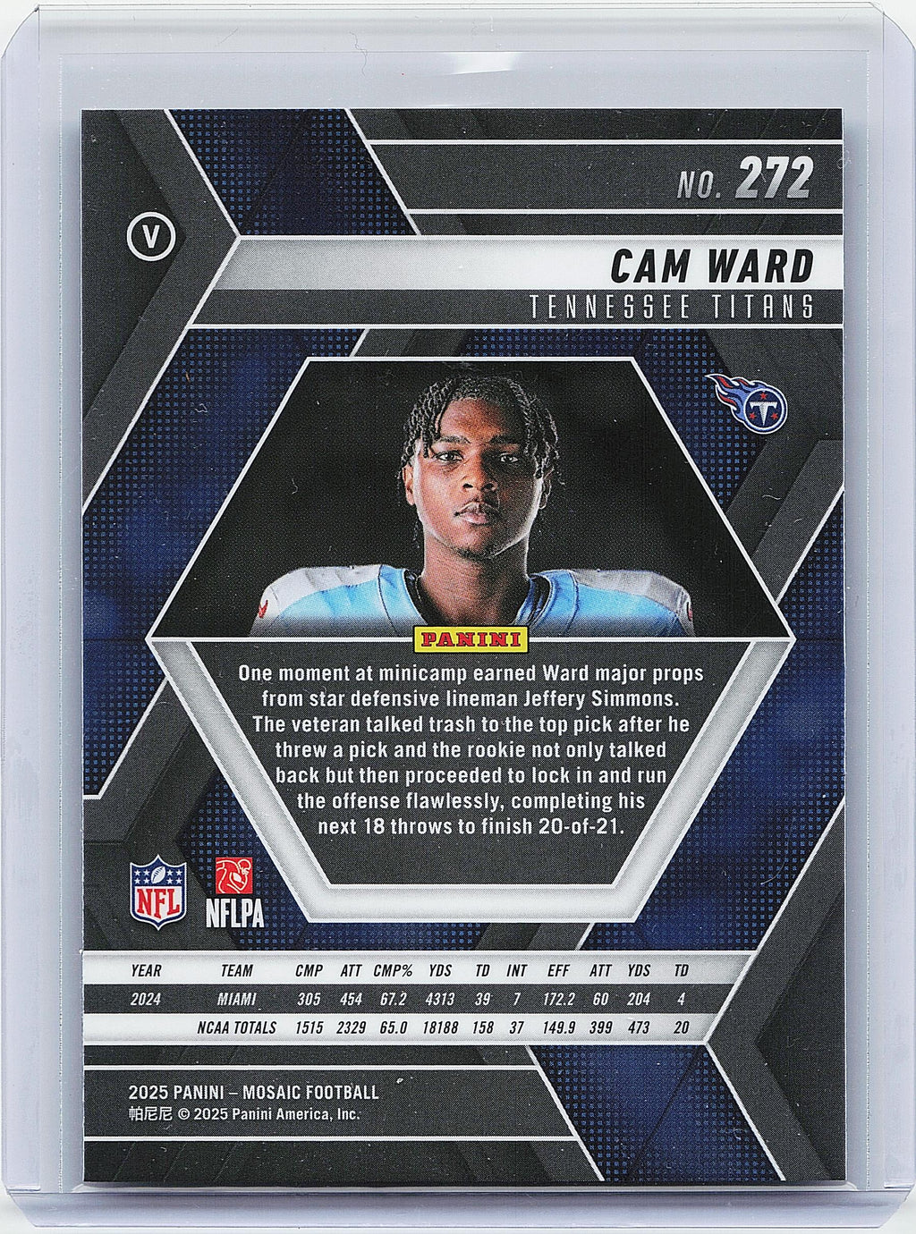 2025 Panini Mosaic #272 Cam Ward