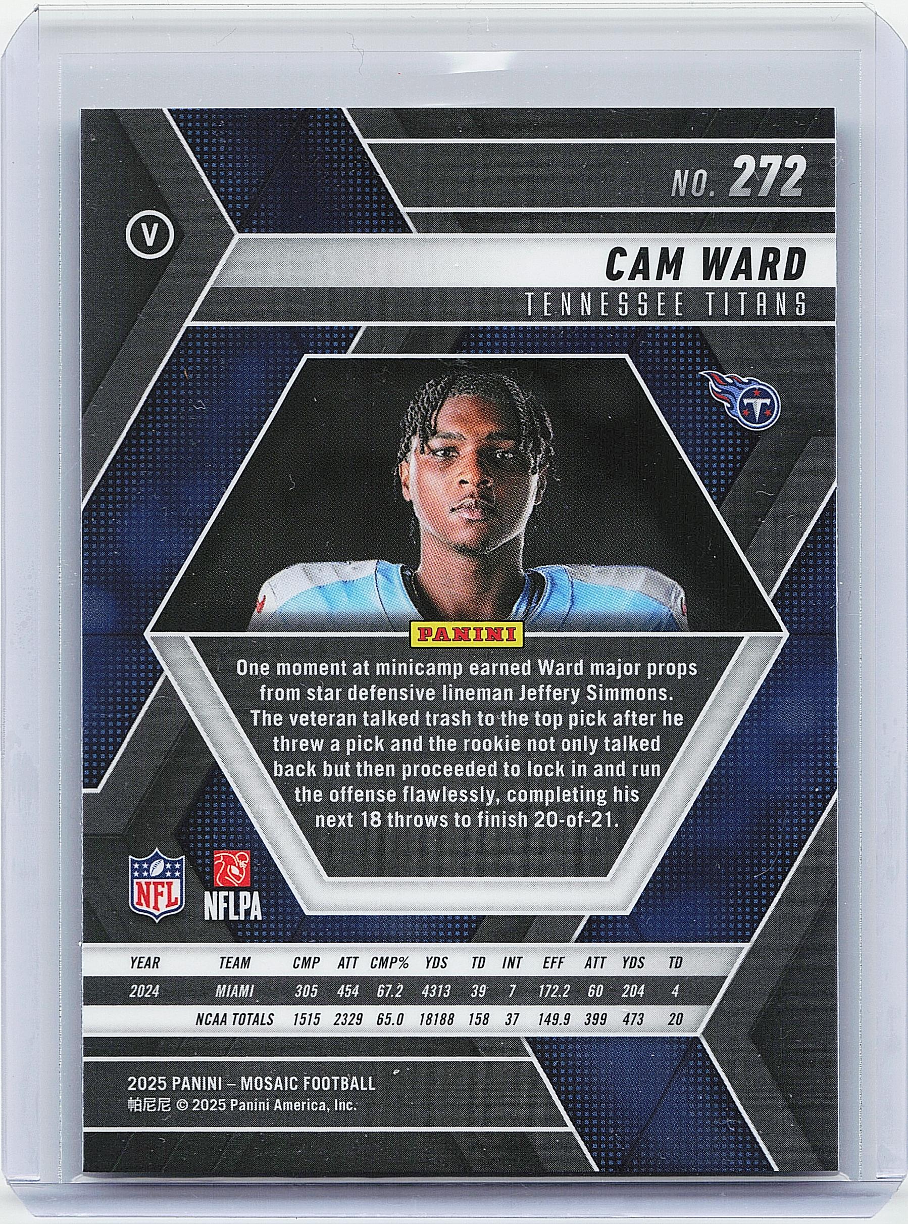 2025 Panini Mosaic #272 Cam Ward