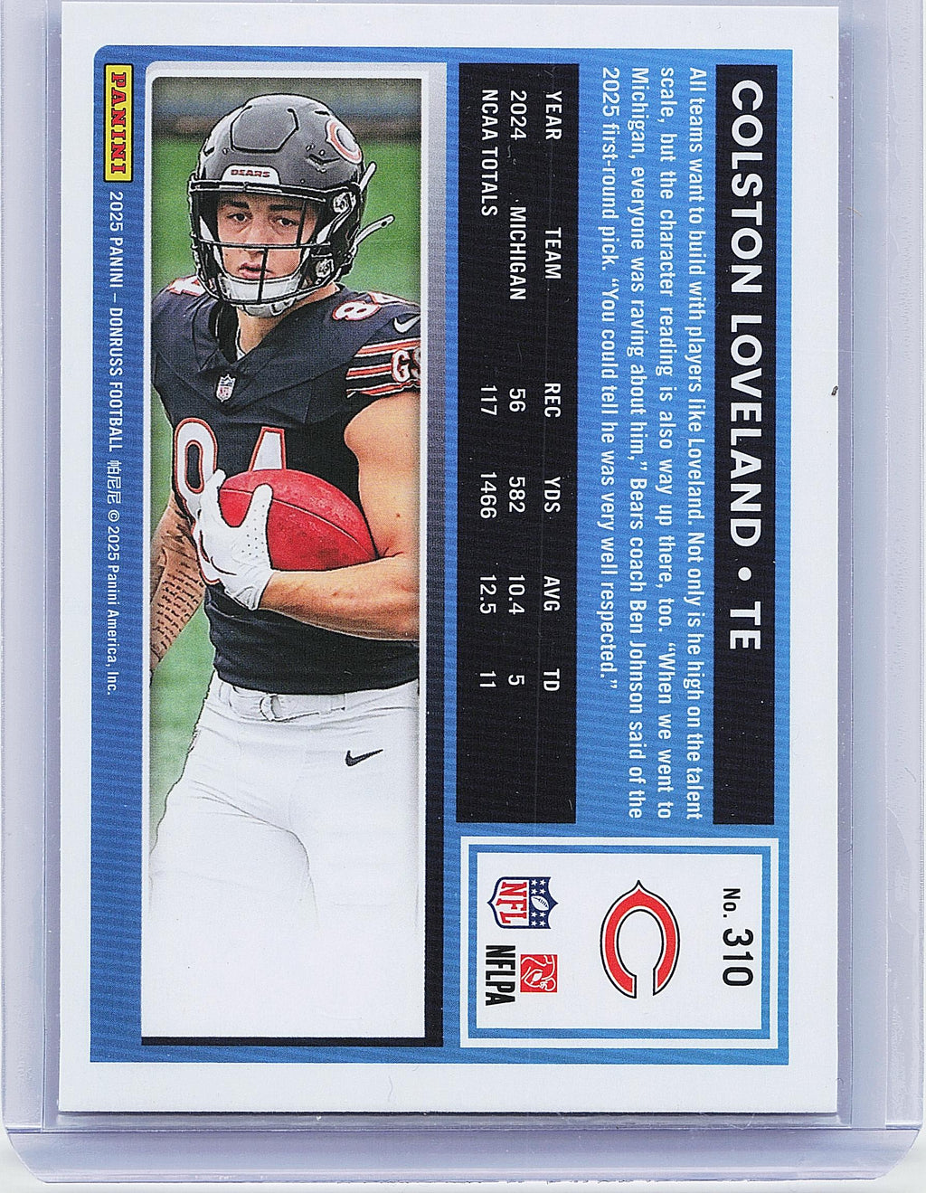 2025 Donruss #310 Colston Loveland