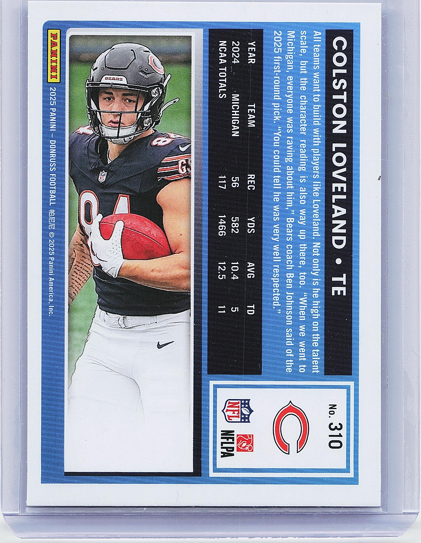 2025 Donruss #310 Colston Loveland