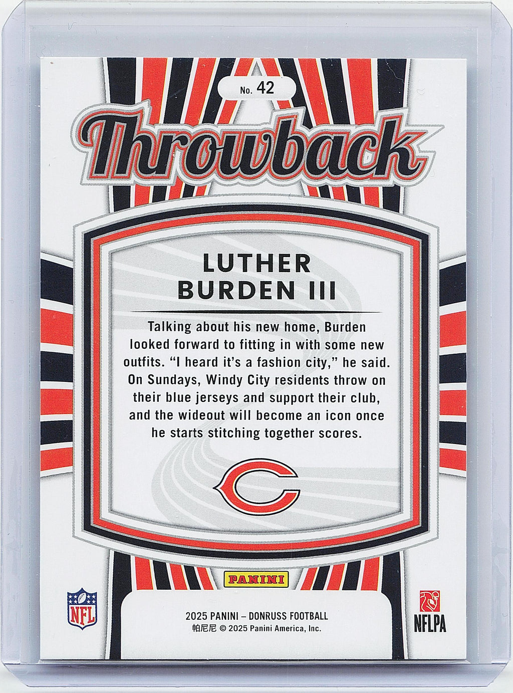 2025 Donruss #42 Luther Burden III Rated Rookies Throwback