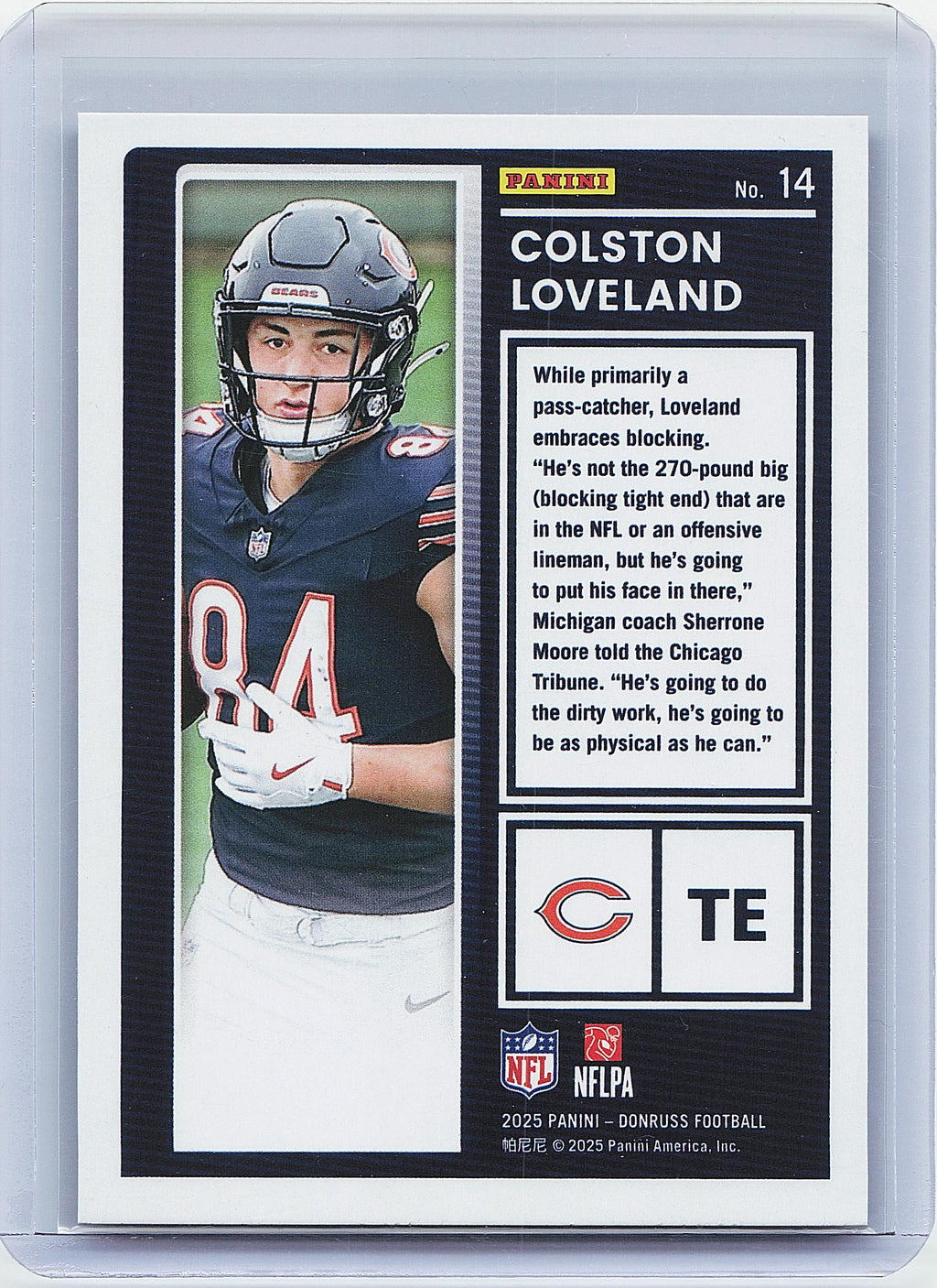 2025 Donruss #14 Colston Loveland The Rookies