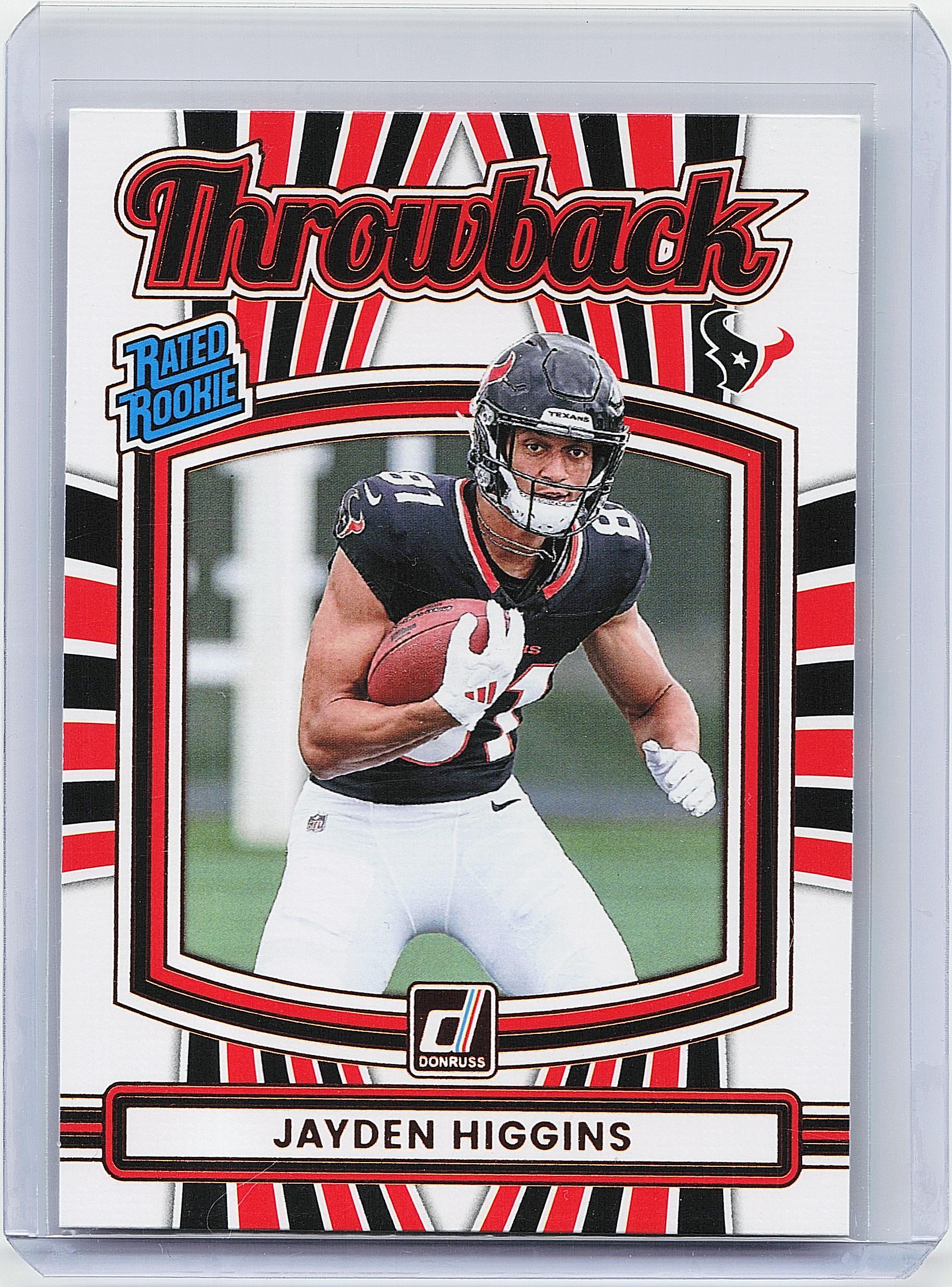 2025 Donruss #37 Jayden Higgins Rated Rookies Throwback