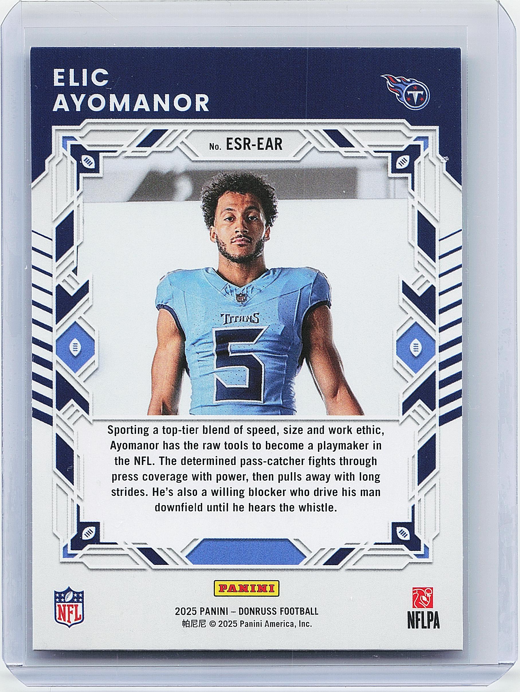 2025 Donruss #ESR-EAR Elic Ayomanor The Elite Series Rookies