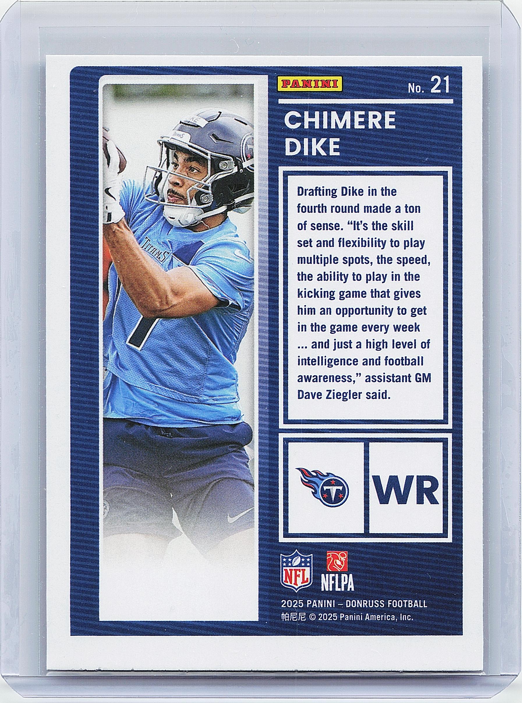 2025 Donruss #21 Chimere Dike The Rookies
