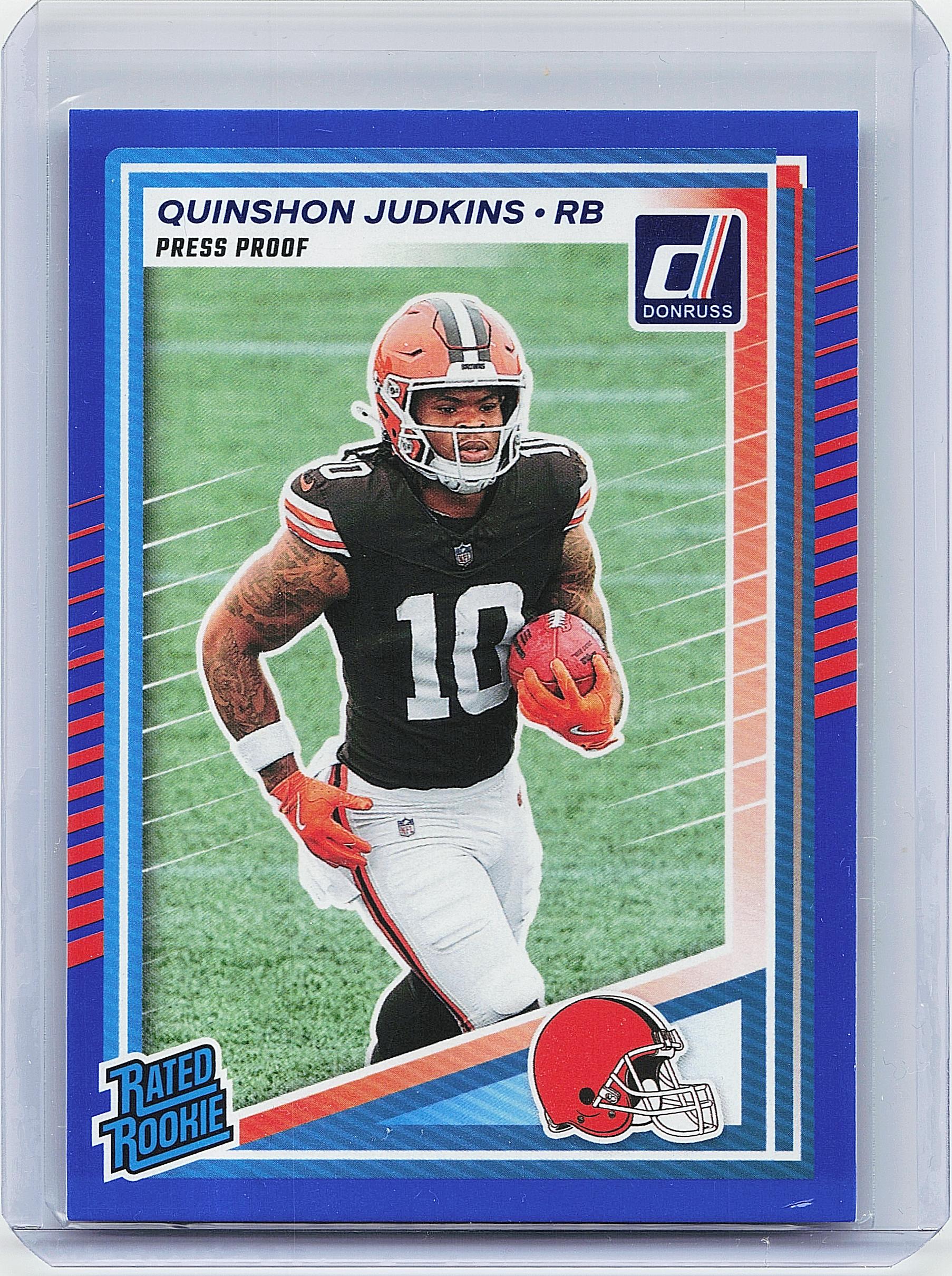 2025 Donruss #330 Quinshon Judkins Press Proofs Blue