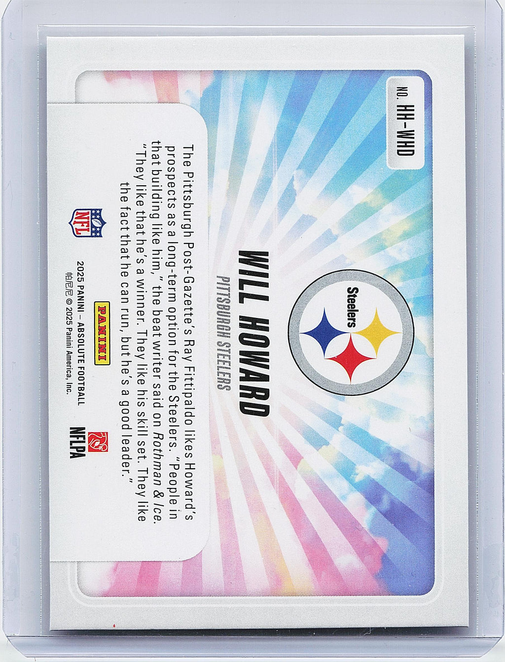 2025 Panini Absolute #HH-WHD Will Howard Hog Heaven