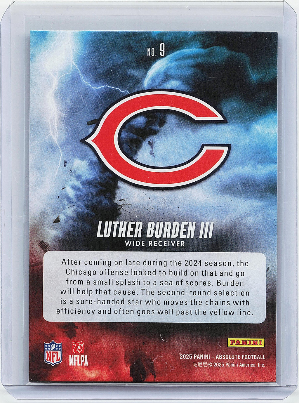 2025 Panini Absolute #9 Luther Burden III By Storm