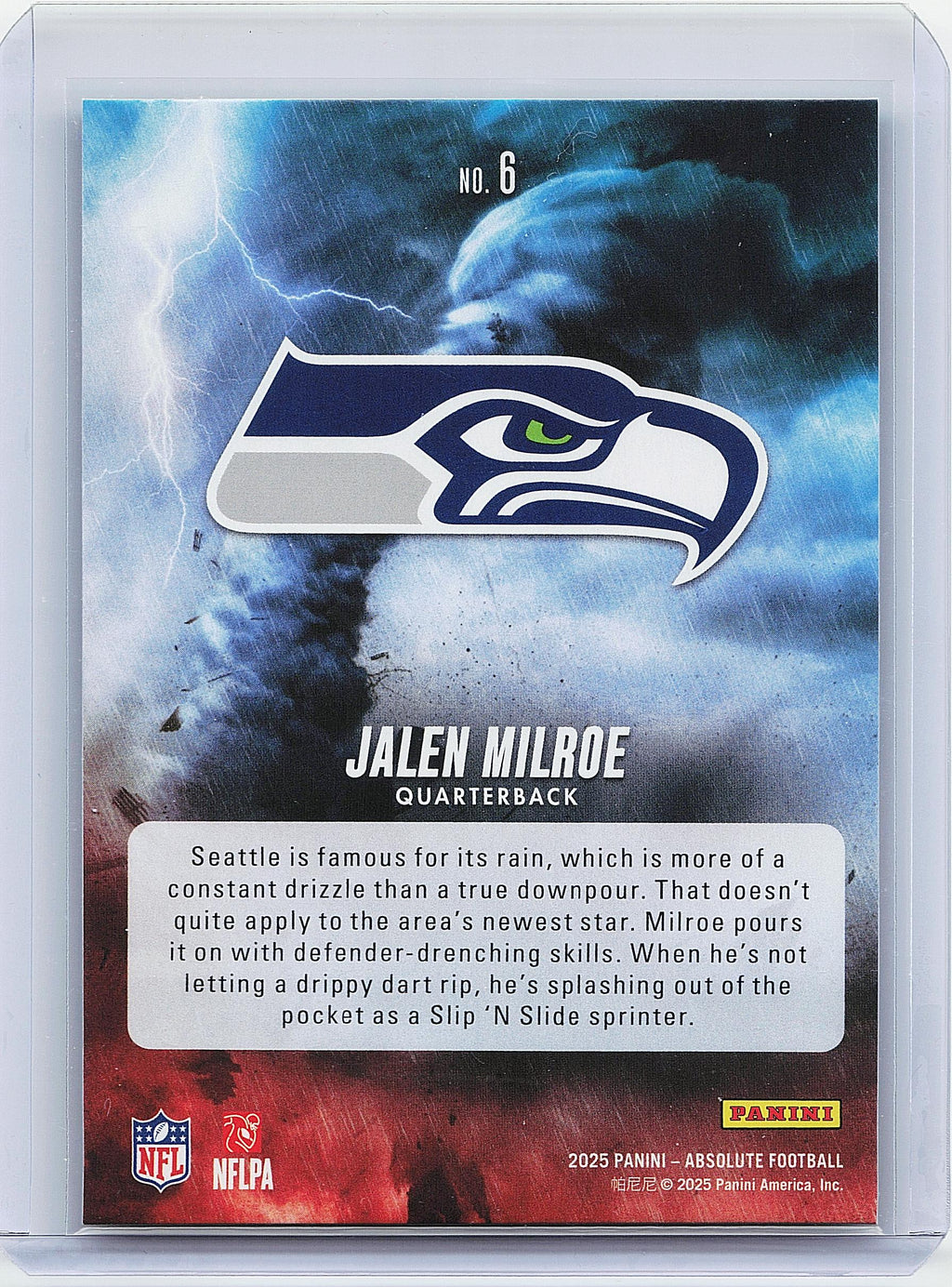 2025 Panini Absolute #6 Jalen Milroe By Storm