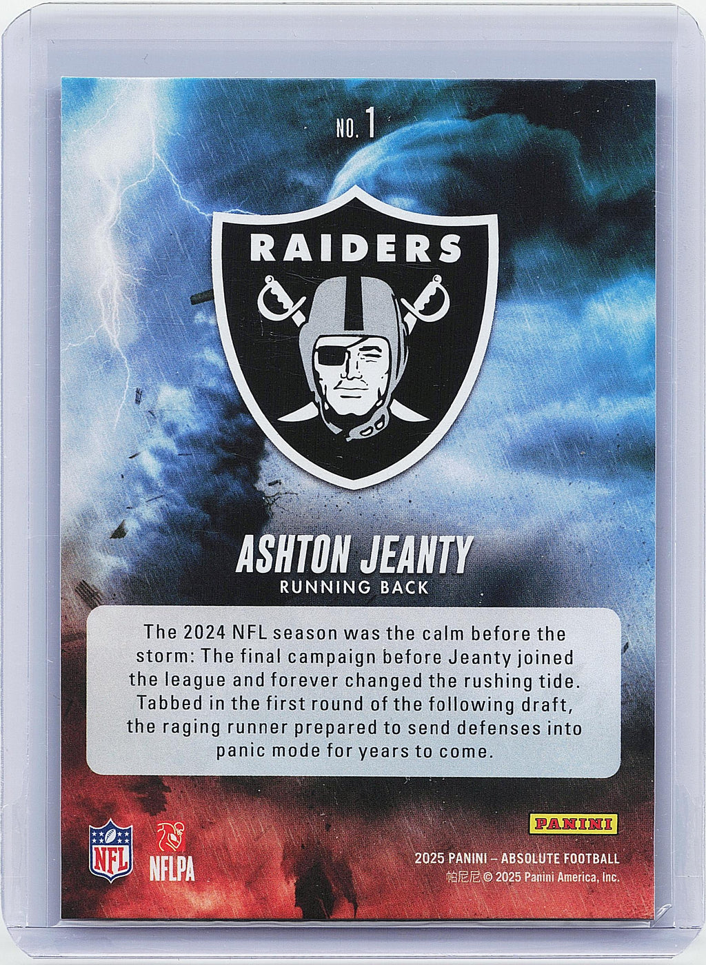 2025 Panini Absolute #1 Ashton Jeanty By Storm