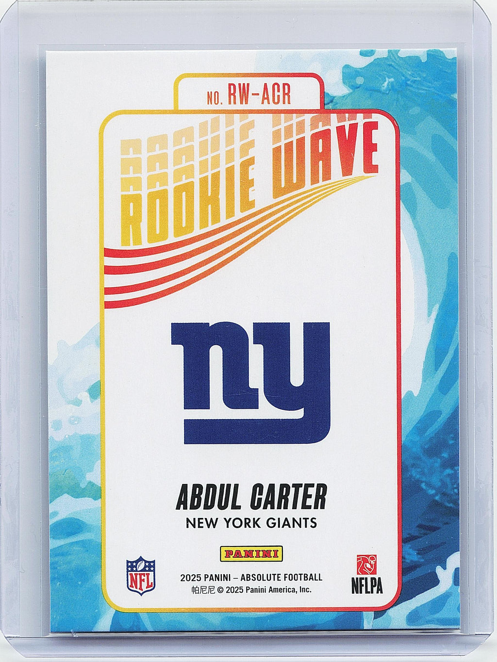 2025 Panini Absolute #RW-ACR Abdul Carter Rookie Wave