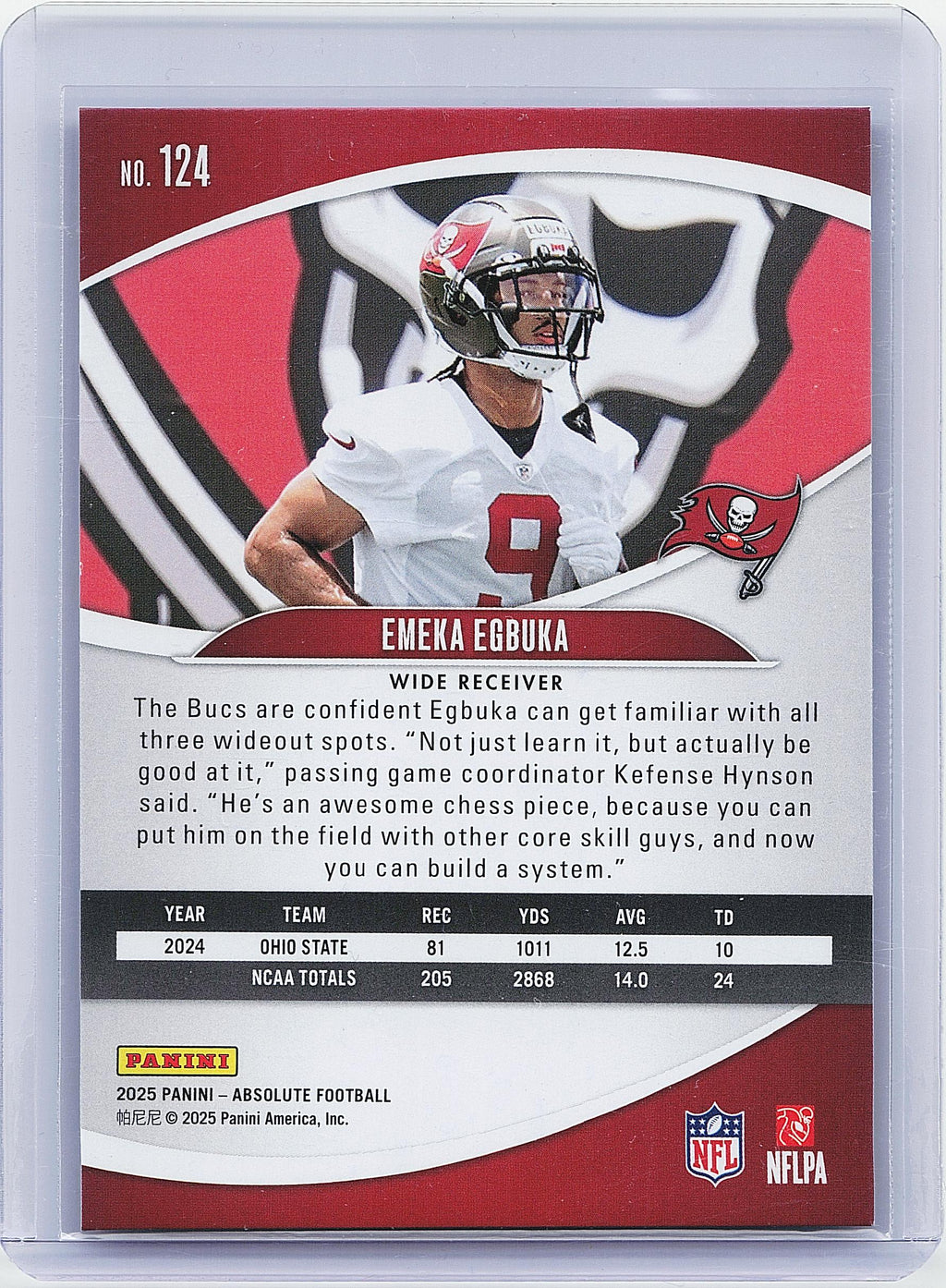 2025 Panini Absolute #124 Emeka Egbuka Retail