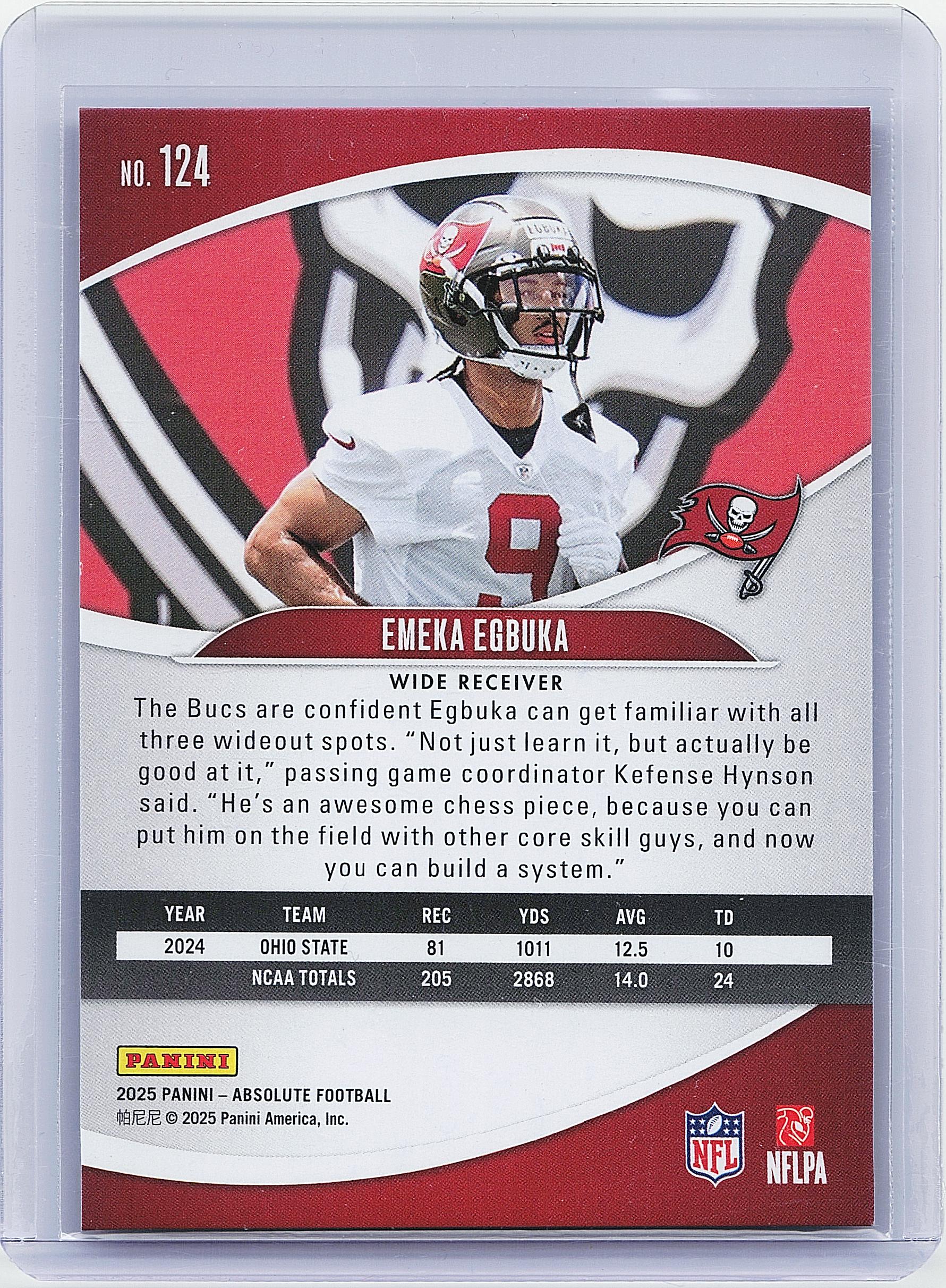 2025 Panini Absolute #124 Emeka Egbuka Retail