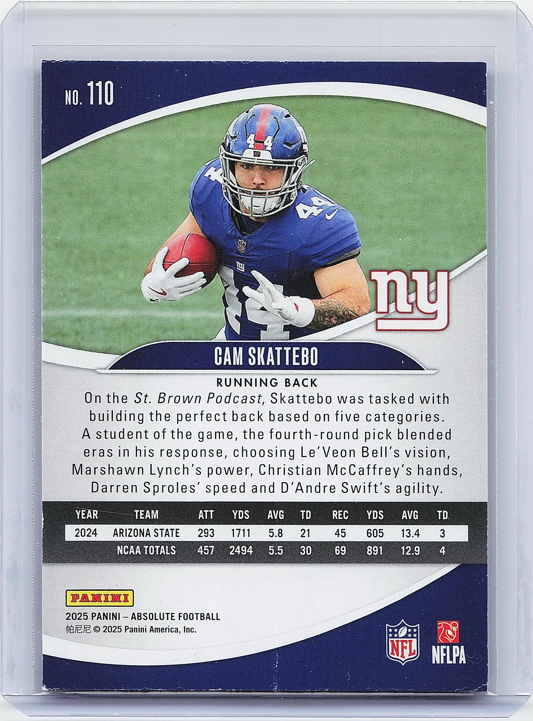 2025 Panini Absolute Countdown Calendar #110 Cam Skattebo