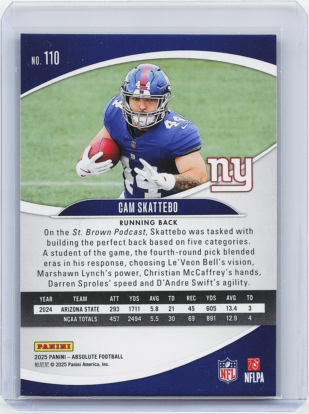 2025 Panini Absolute #110 Cam Skattebo Retail