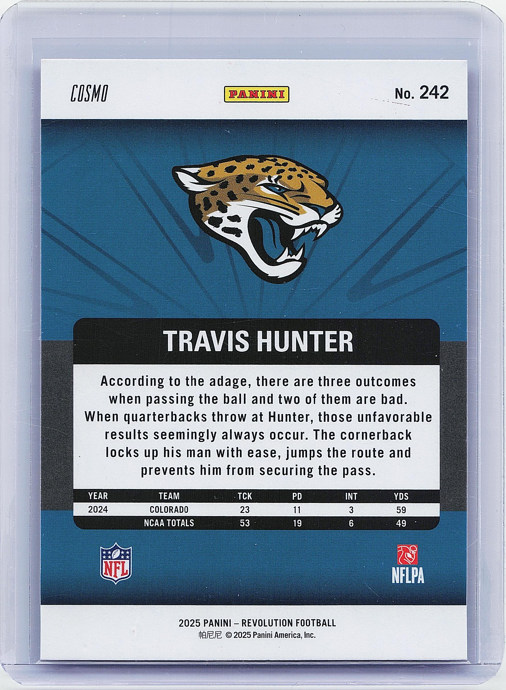 2025 Panini Revolution #242 Travis Hunter Red Cosmo