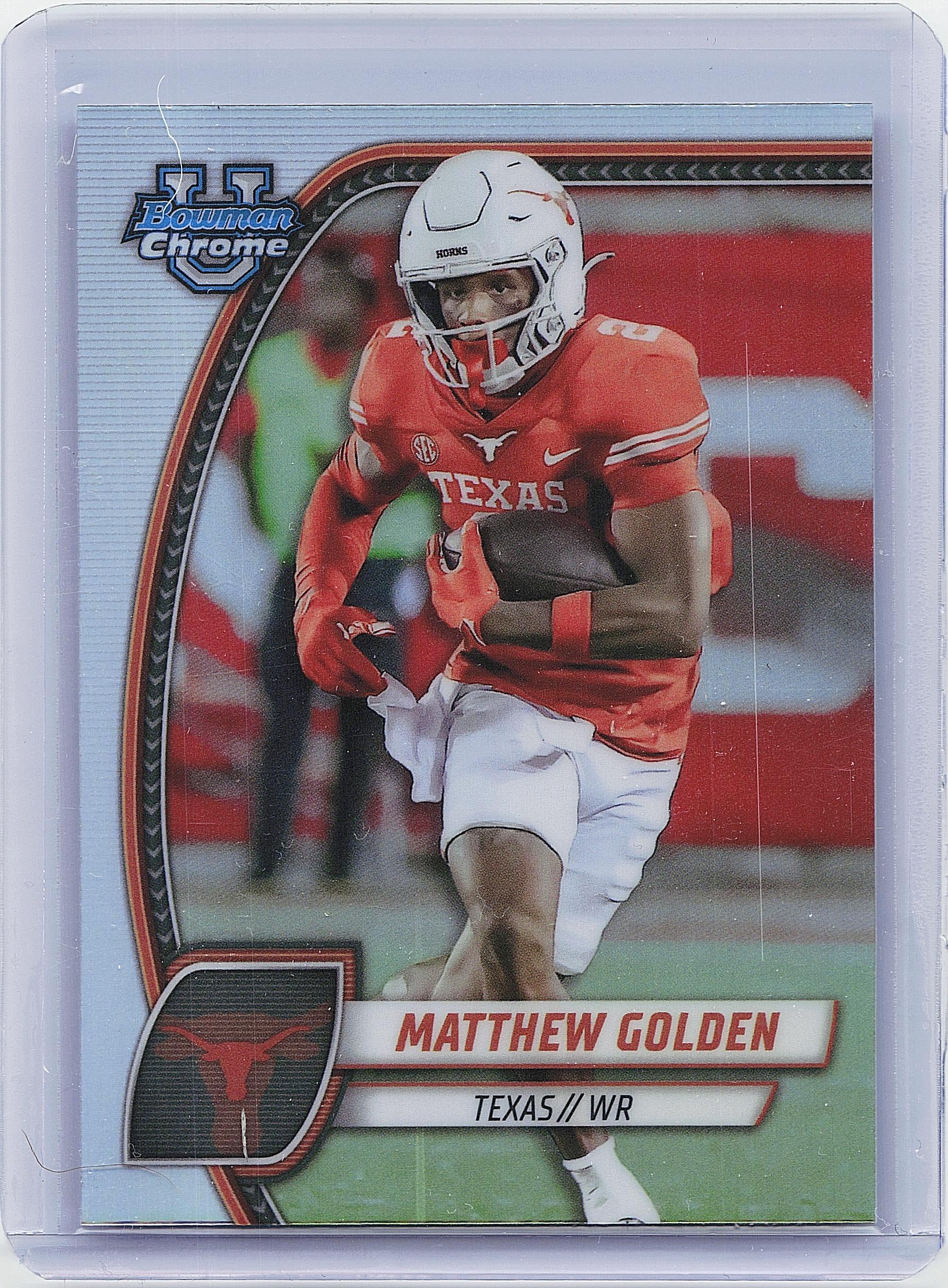 2024 Bowman University Chrome #129 Matthew Golden Refractor