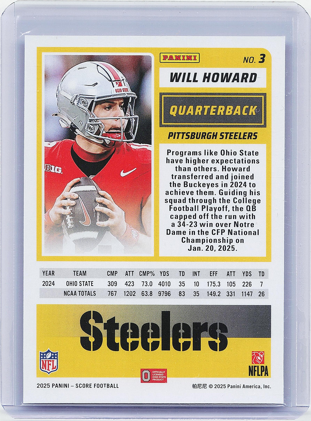 2025 Score #3 Will Howard