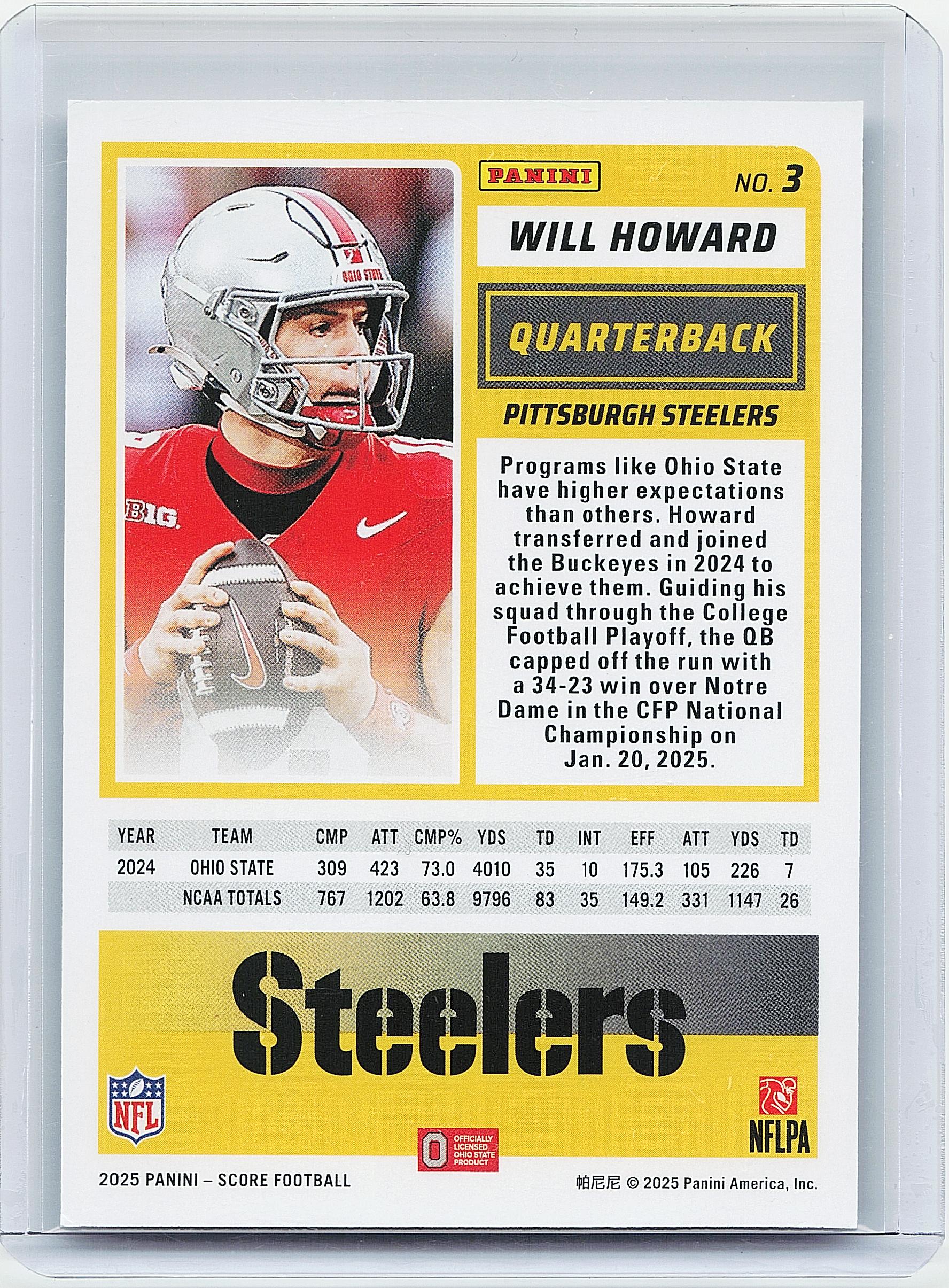 2025 Score #3 Will Howard