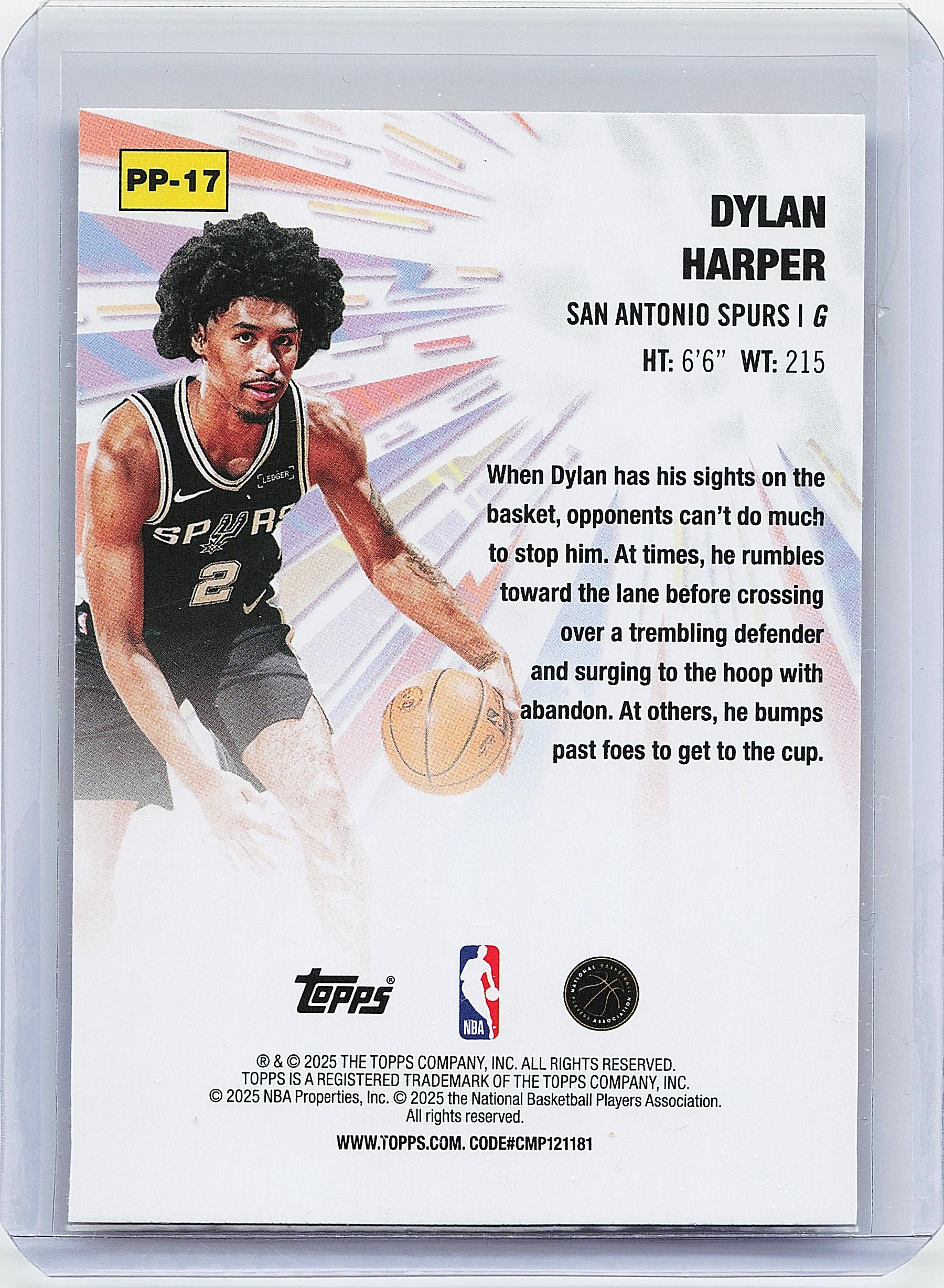 2025-26 Topps #PP-17 Dylan Harper Power Players