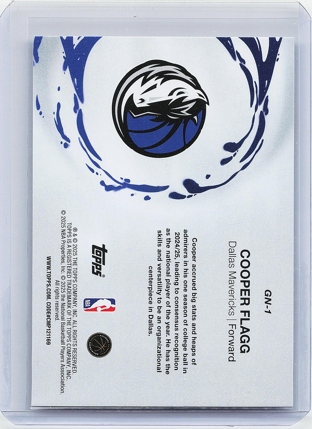 2025-26 Topps #GN-1 Cooper Flagg Generation Now