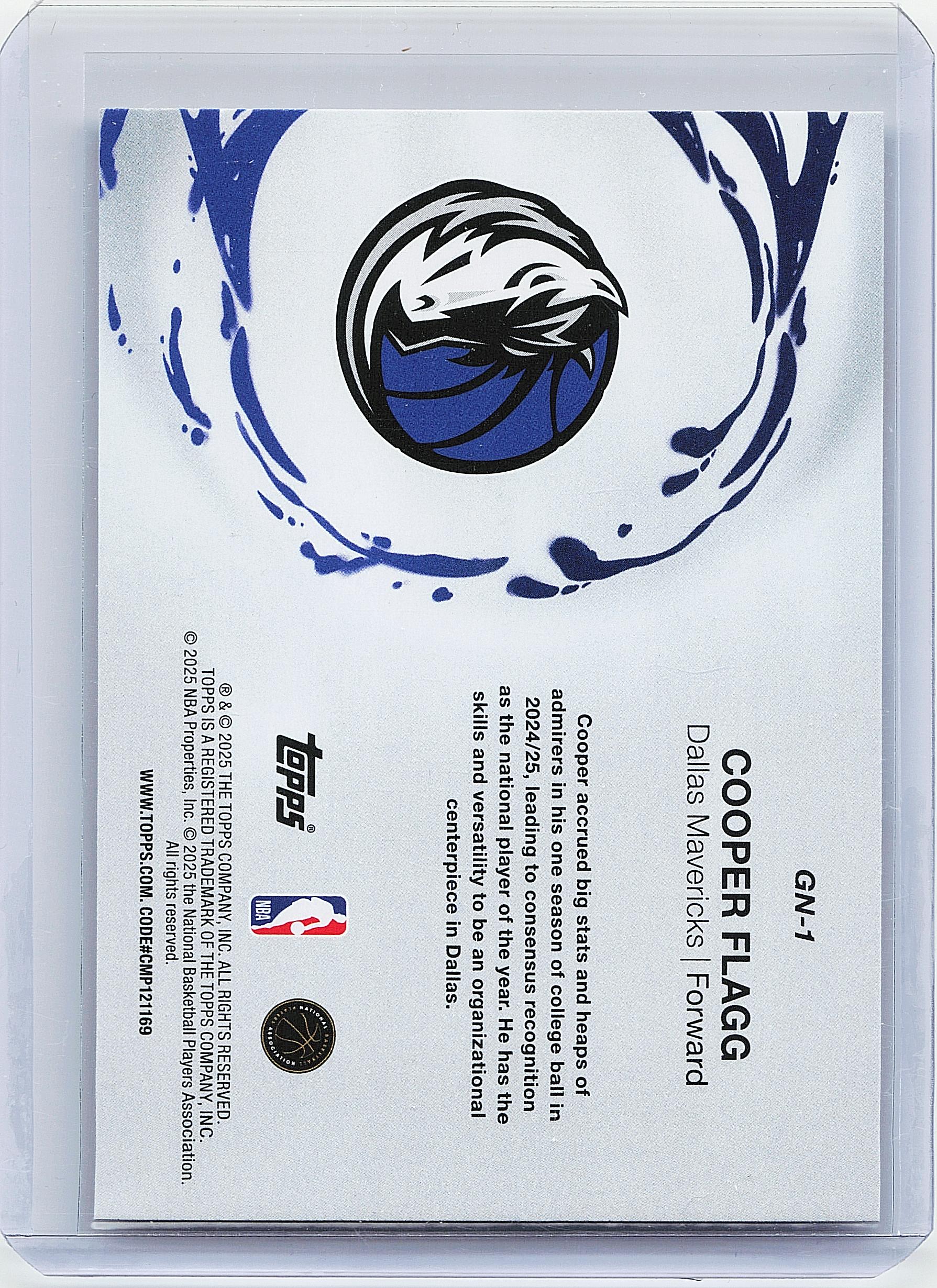 2025-26 Topps #GN-1 Cooper Flagg Generation Now