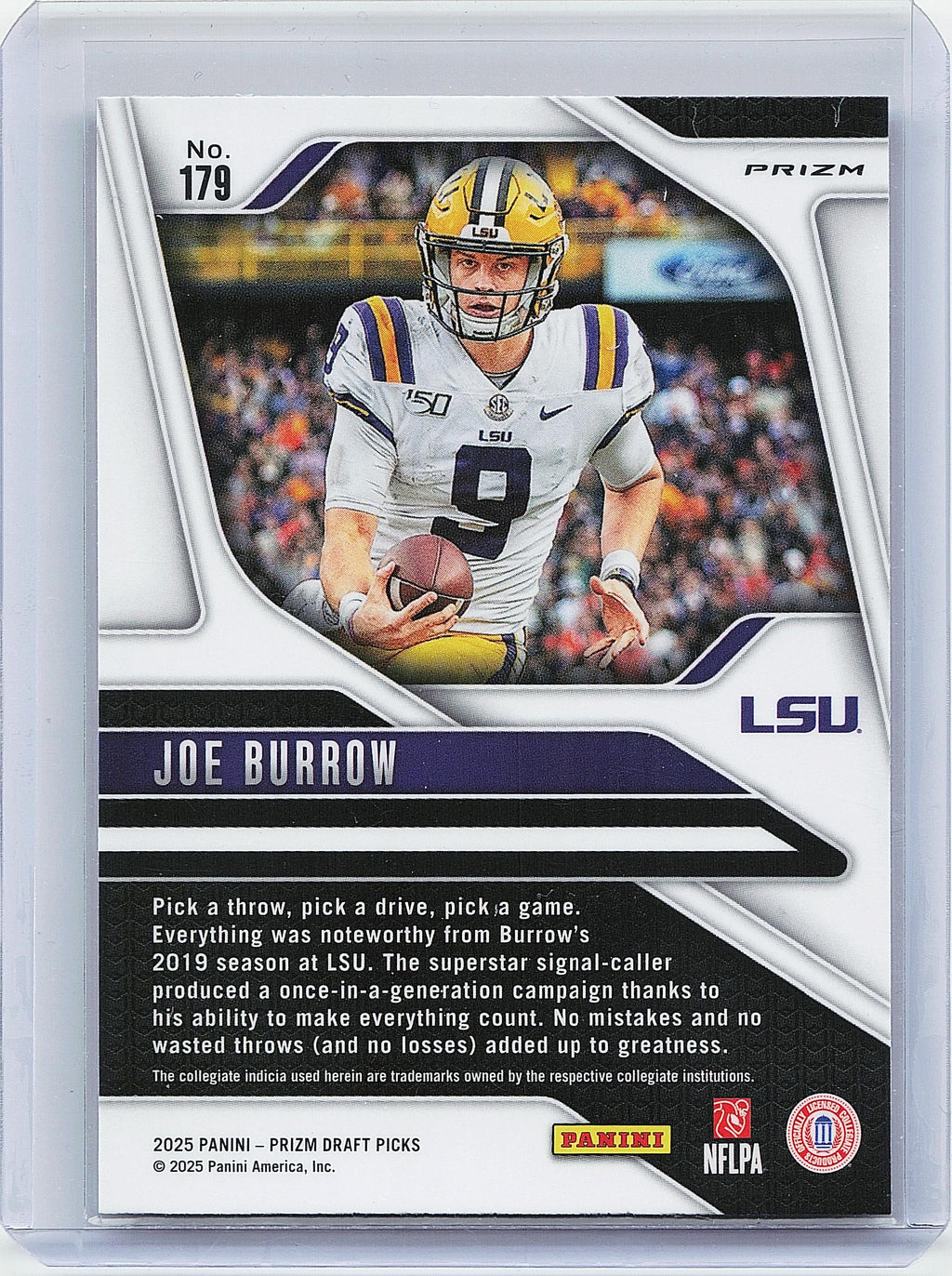 2025 Panini Prizm Draft Picks #179 Joe Burrow Prizms Silver