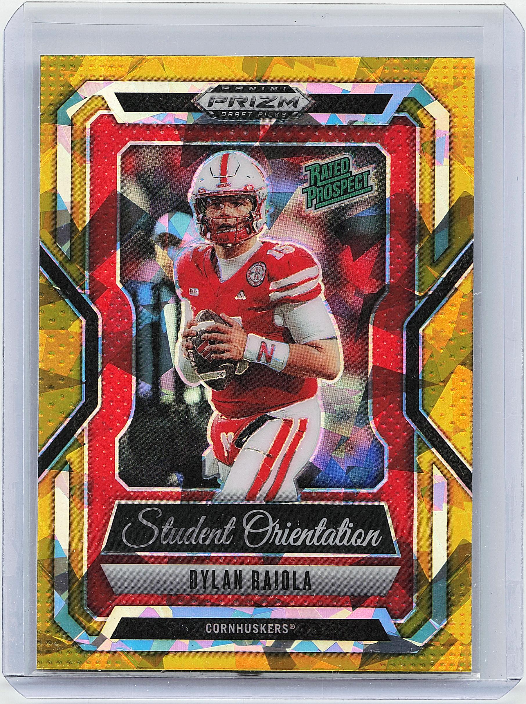 2025 Panini Prizm Draft Picks #3 Dylan Raiola Student Orientation Gold Ice
