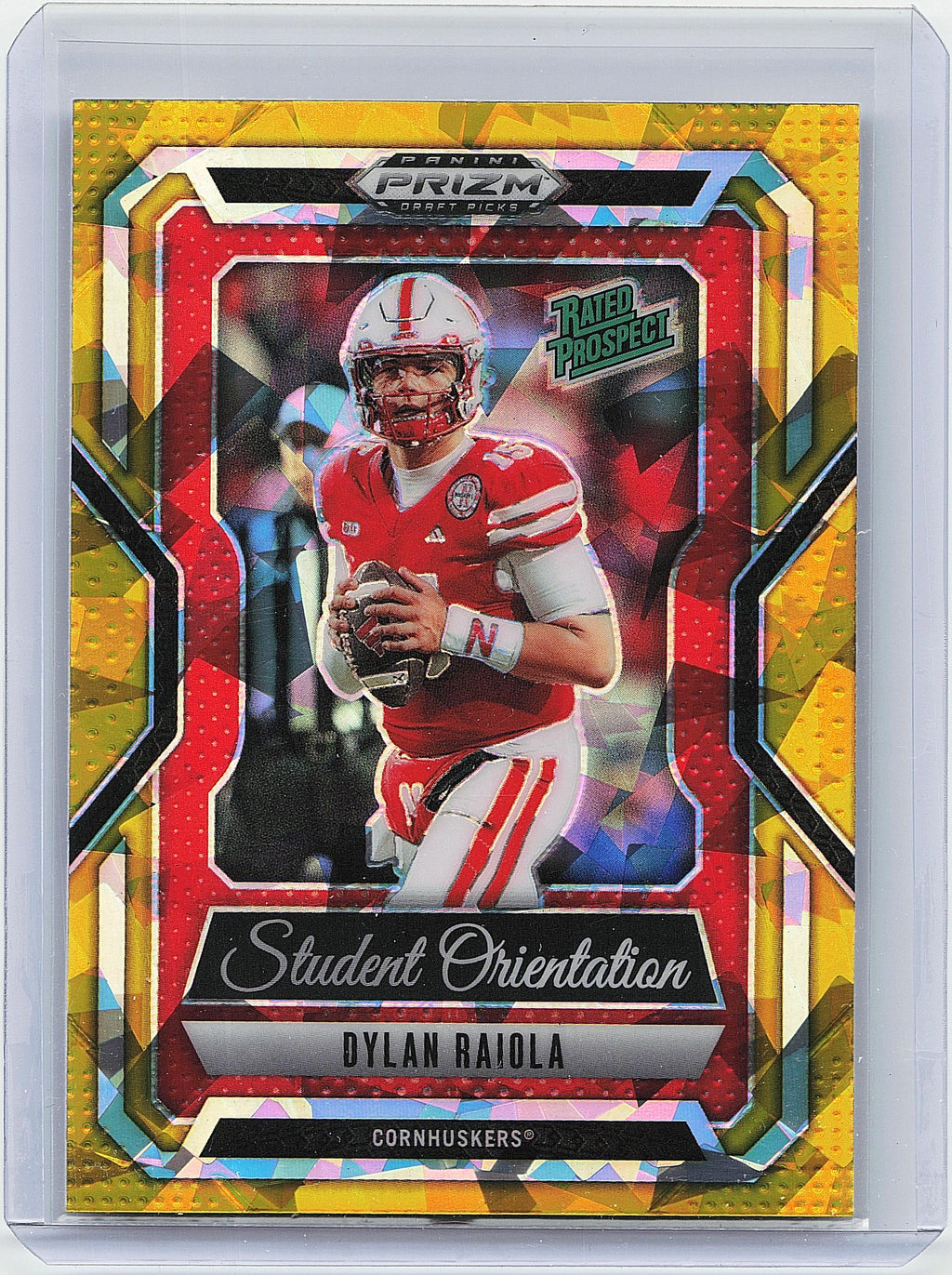 2025 Panini Prizm Draft Picks #3 Dylan Raiola Student Orientation Gold Ice