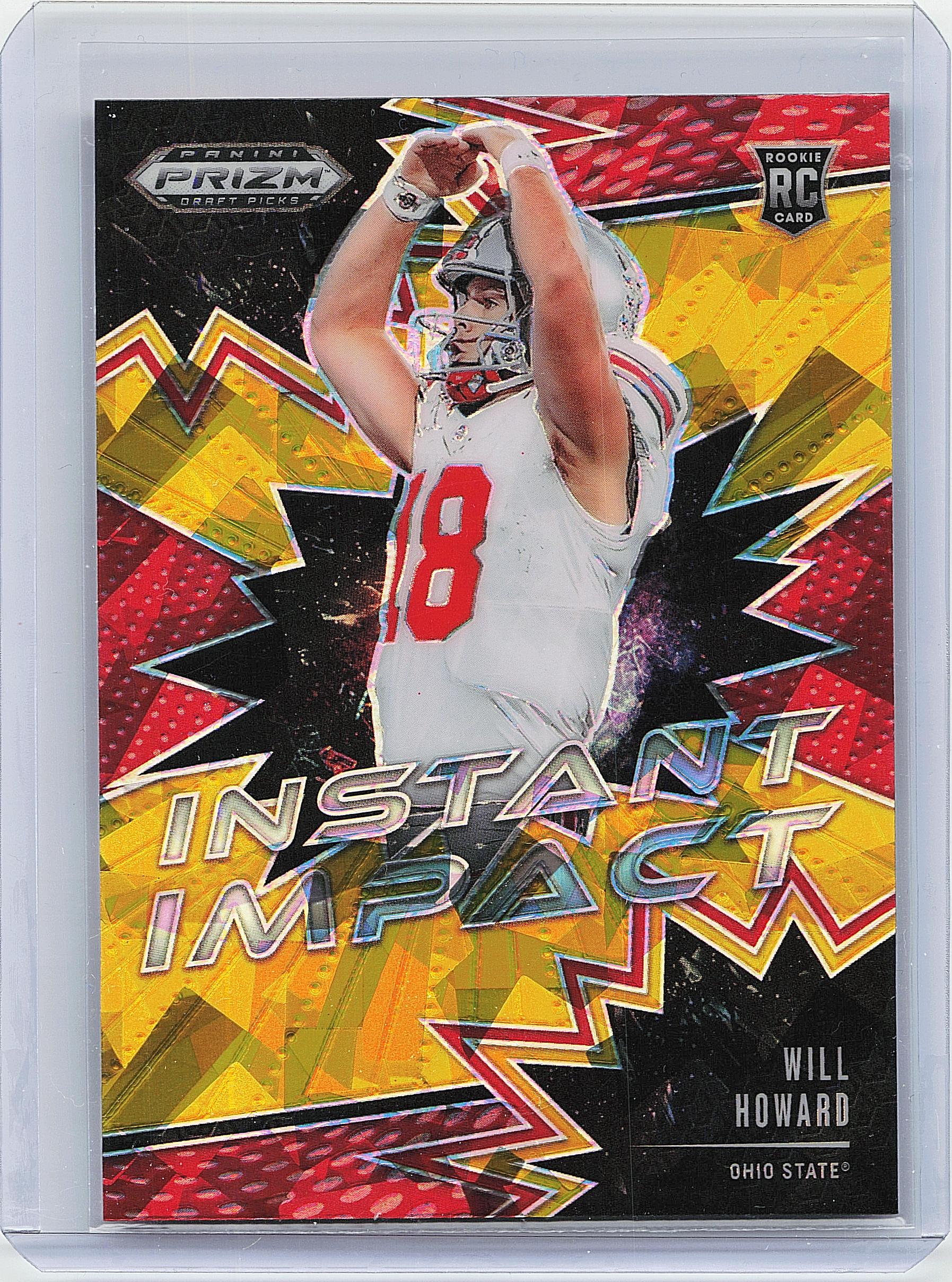 2025 Panini Prizm Draft Picks #II-WHD Will Howard Instant Impact Gold Ice